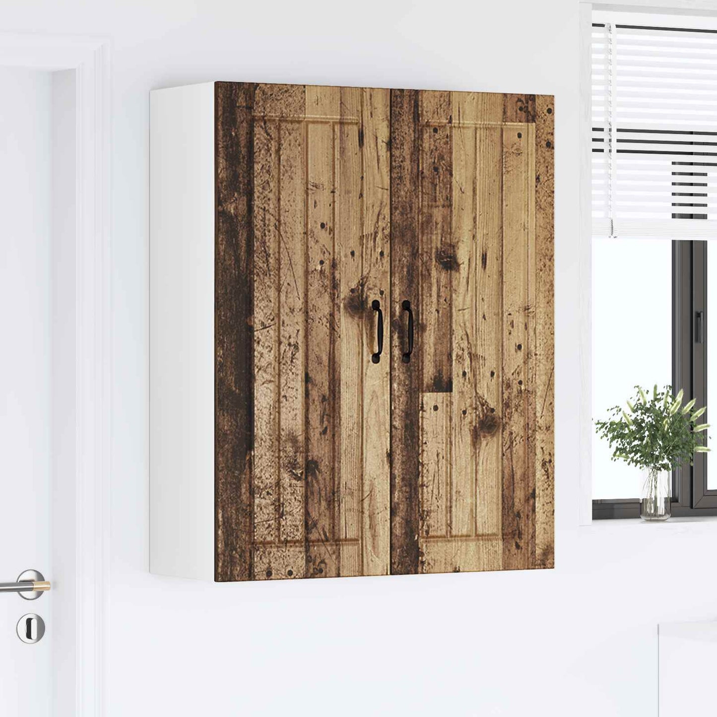 Fali Szekrény LUCCA Antik Fa 80 x 31 x 100 cm Szerelt Fa