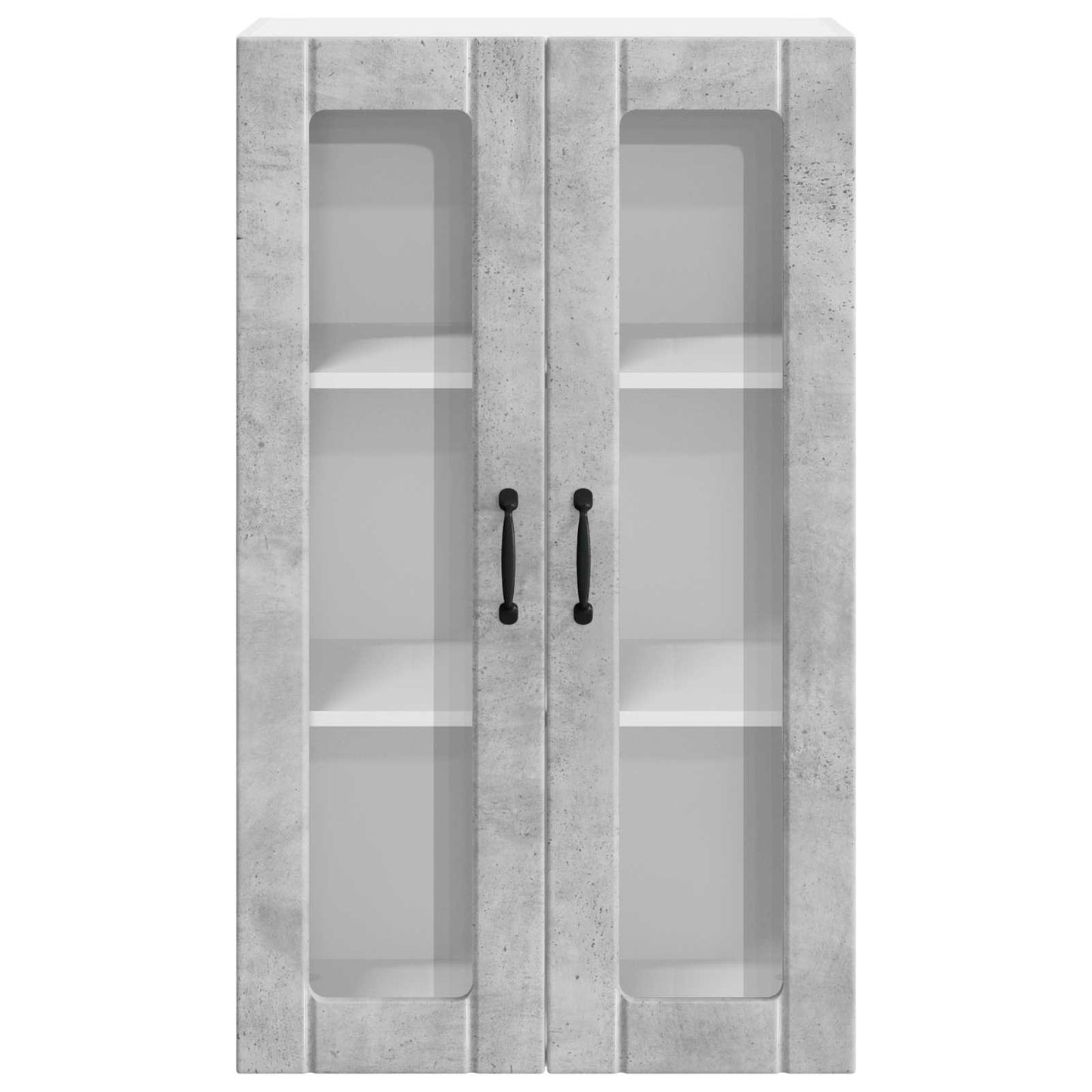 Fali üveges szekrény LUCCA Betonszürke 60 x 31 x 100 cm