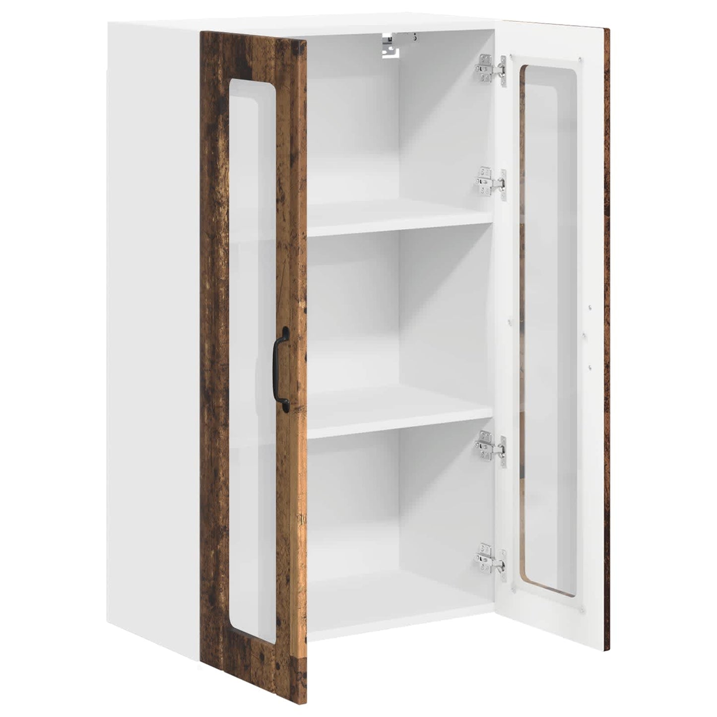 Fali üveges szekrény LUCCA Antik Fa 60 x 31 x 100 cm Szerelt Fa