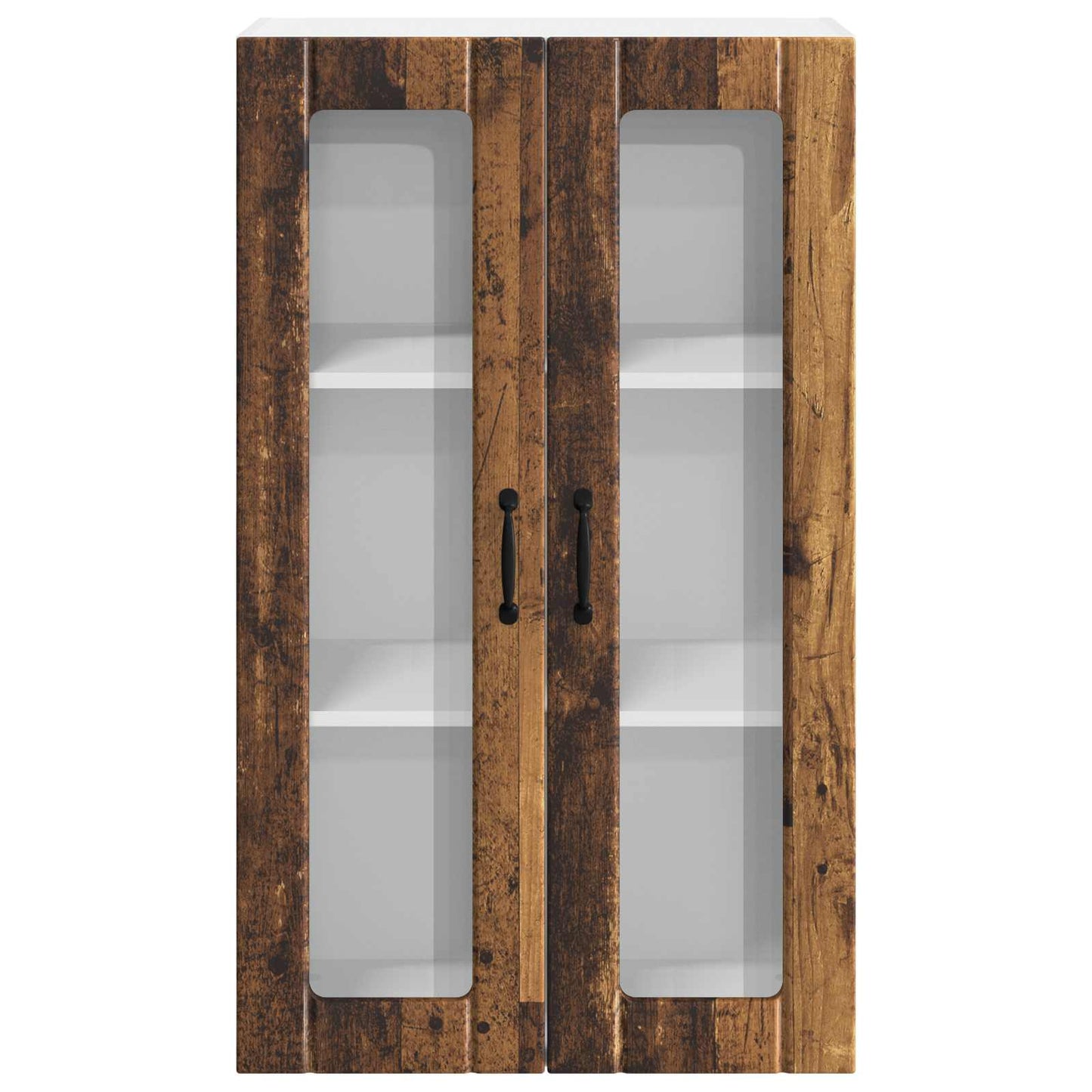 Fali üveges szekrény LUCCA Antik Fa 60 x 31 x 100 cm Szerelt Fa