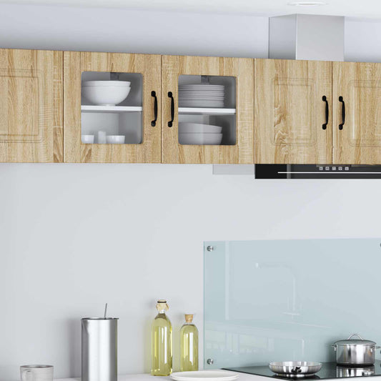 Fali üveges szekrény PORTO 2 pcs Sonoma tölgy 40 x 31 x 40 cm