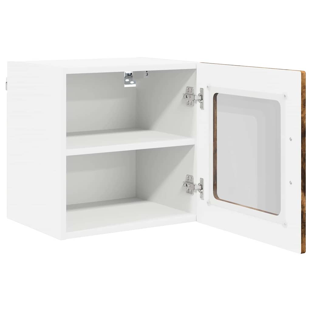 Fali üveges szekrény PORTO 2 pcs Füstölt tölgy 40 x 31 x 40 cm