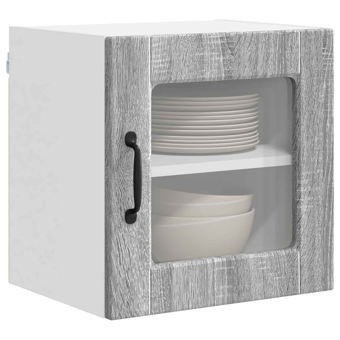 Fali üveg szekrény PORTO 2 pcs Szürke Sonoma 40 x 31 x 40 cm