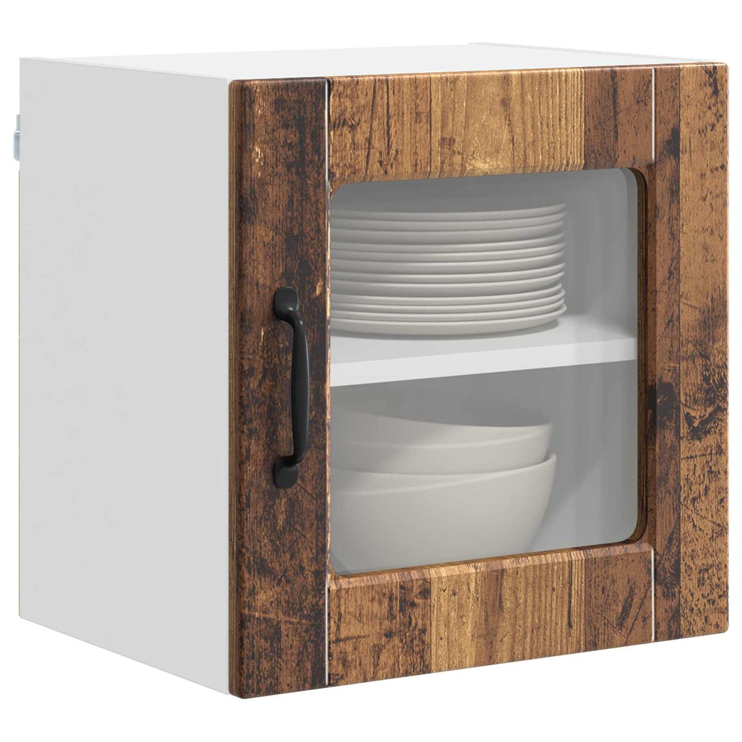 Fali üveges szekrény PORTO 2 pcs Öreg fa 40 x 31 x 40 cm