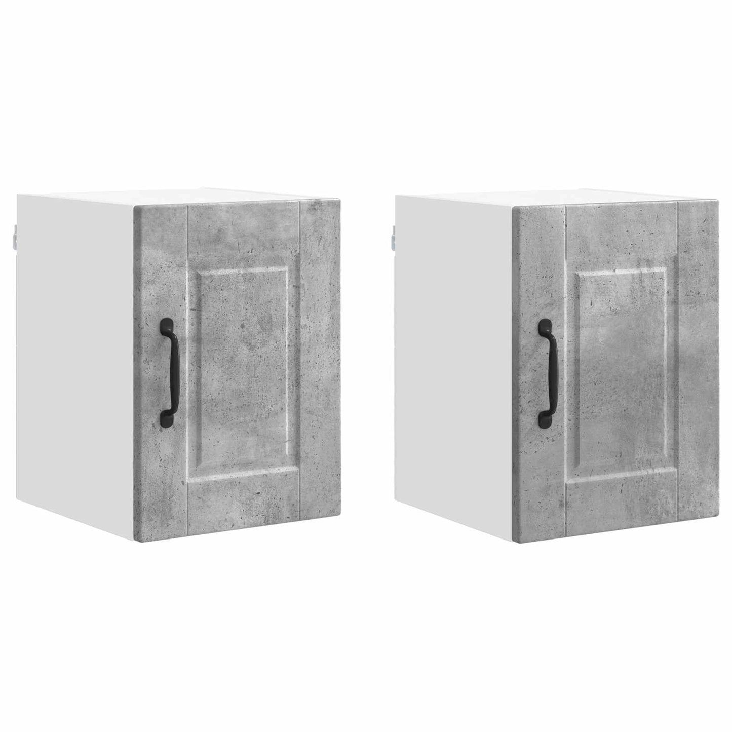 Fali Szekrény PORTO 2 pcs Beton Szürke Szerelt Fa