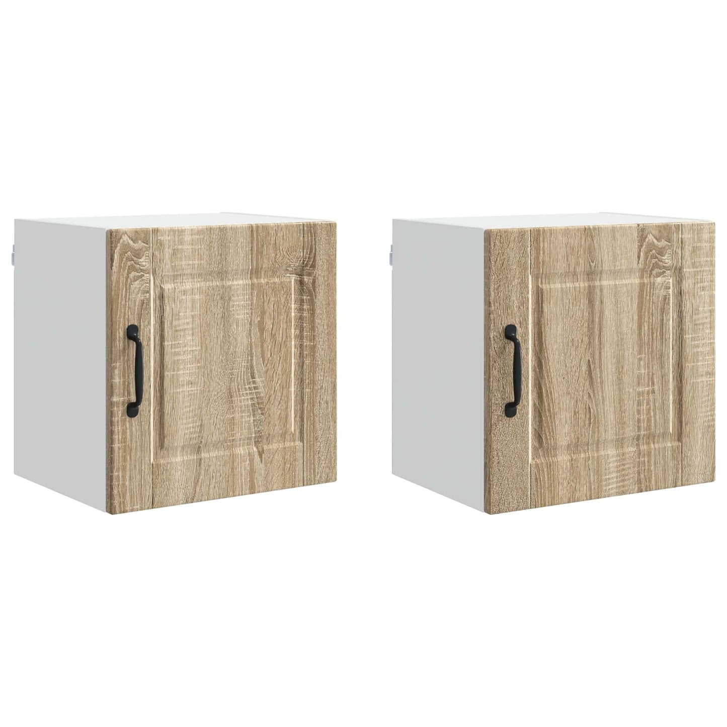 Fali Szekrény PORTO 2 pcs Sonoma tölgy Szerelt Fa