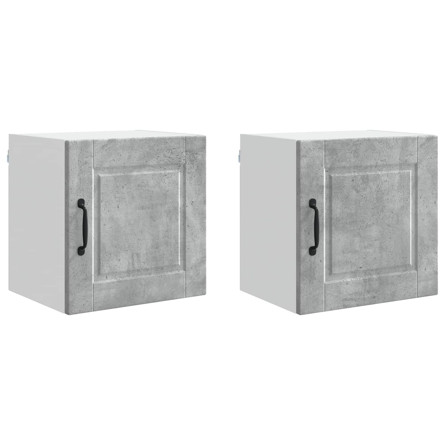 Fali Szekrény PORTO 2 pcs Beton Szürke Szerelt Fa