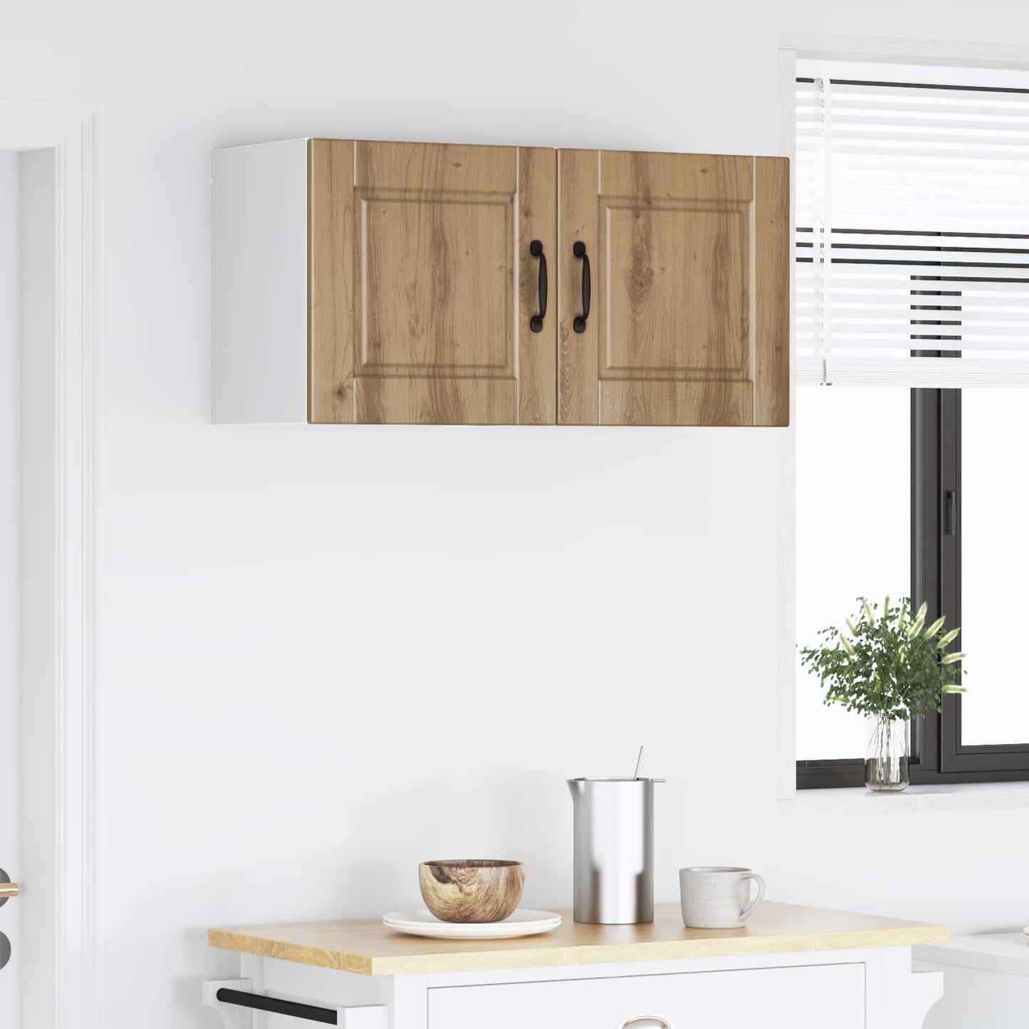 Fali Szekrény PORTO 2 pcs Artisan tölgy Szerelt Fa