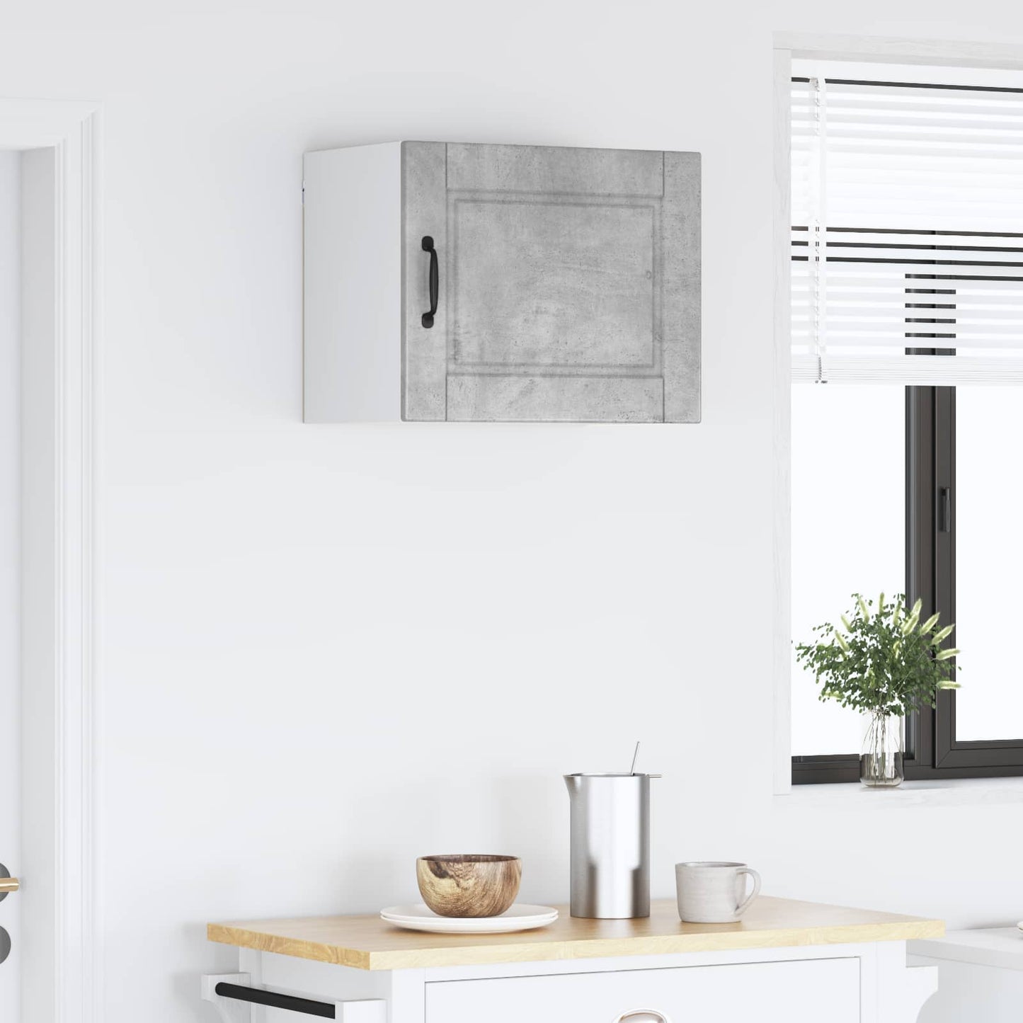 Fali Szekrény PORTO Beton Szürke 50 x 31 x 40 cm Szerelt Fa