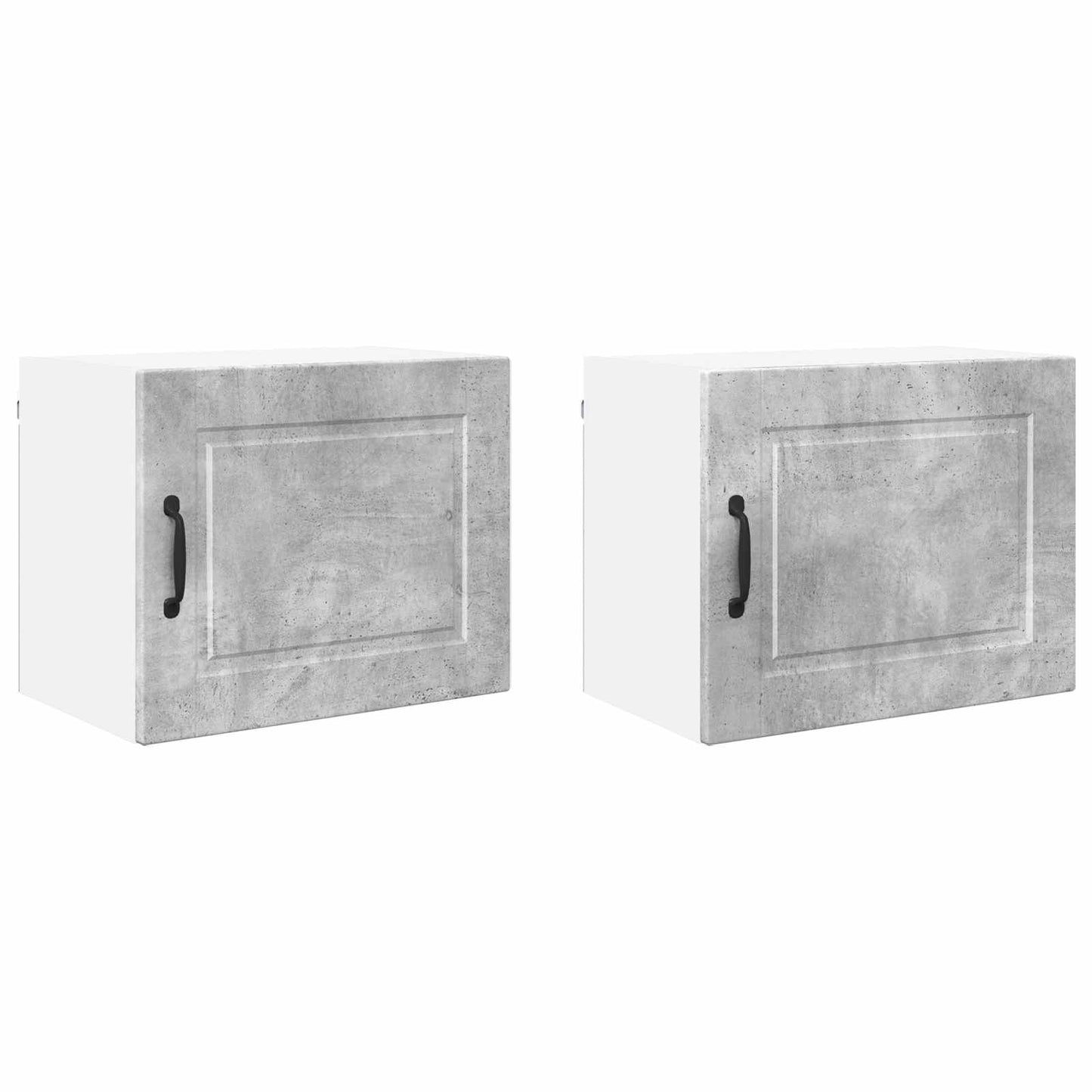 Fali Szekrény PORTO 2 pcs Beton Szürke Szerelt Fa