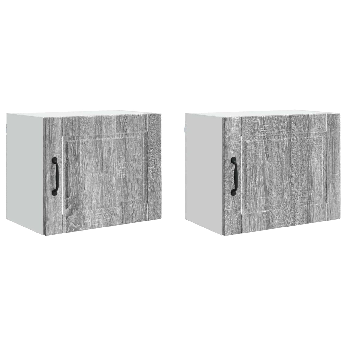 Fali Szekrény PORTO 2 pcs Szürke Sonoma Szerelt Fa