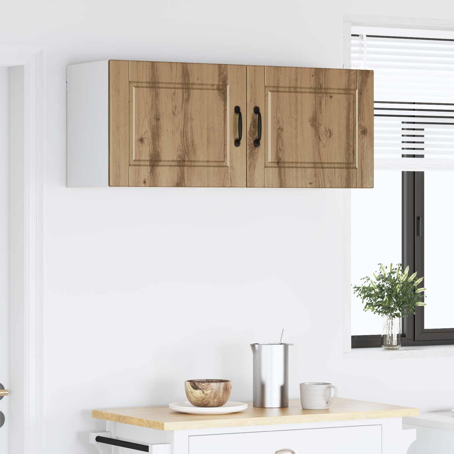 Fali Szekrény PORTO 2 pcs Artisan tölgy Szerelt Fa