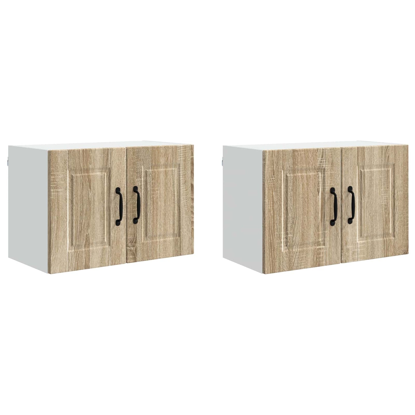 Fali Szekrény PORTO 2 pcs Sonoma tölgy Szerelt Fa