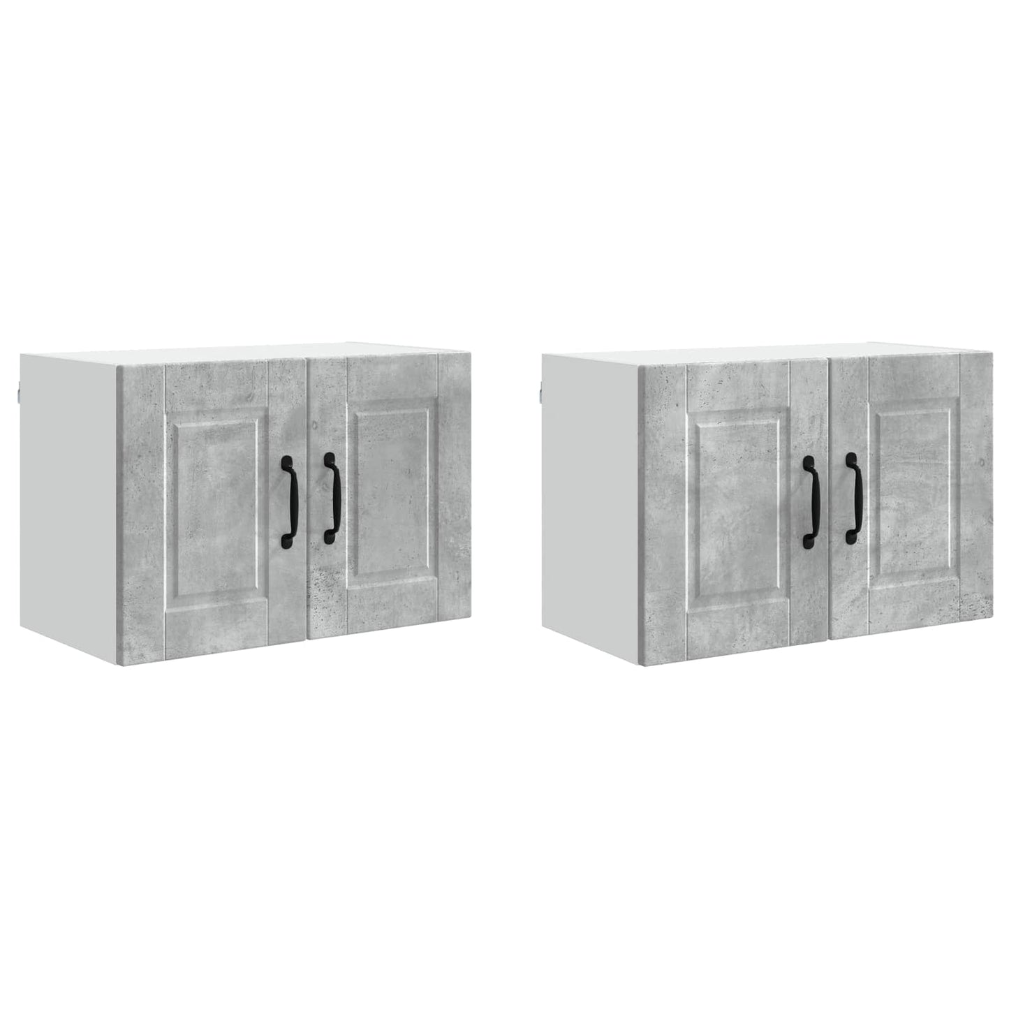 Fali Szekrény PORTO 2 pcs Beton Szürke Szerelt Fa