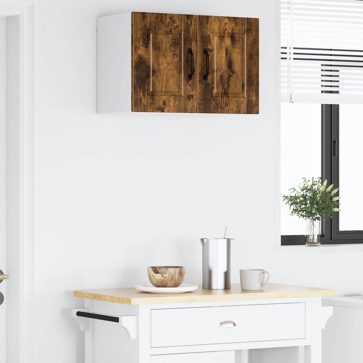 Fali Szekrény PORTO Füstölt tölgy 60 x 31 x 40 cm Szerelt Fa