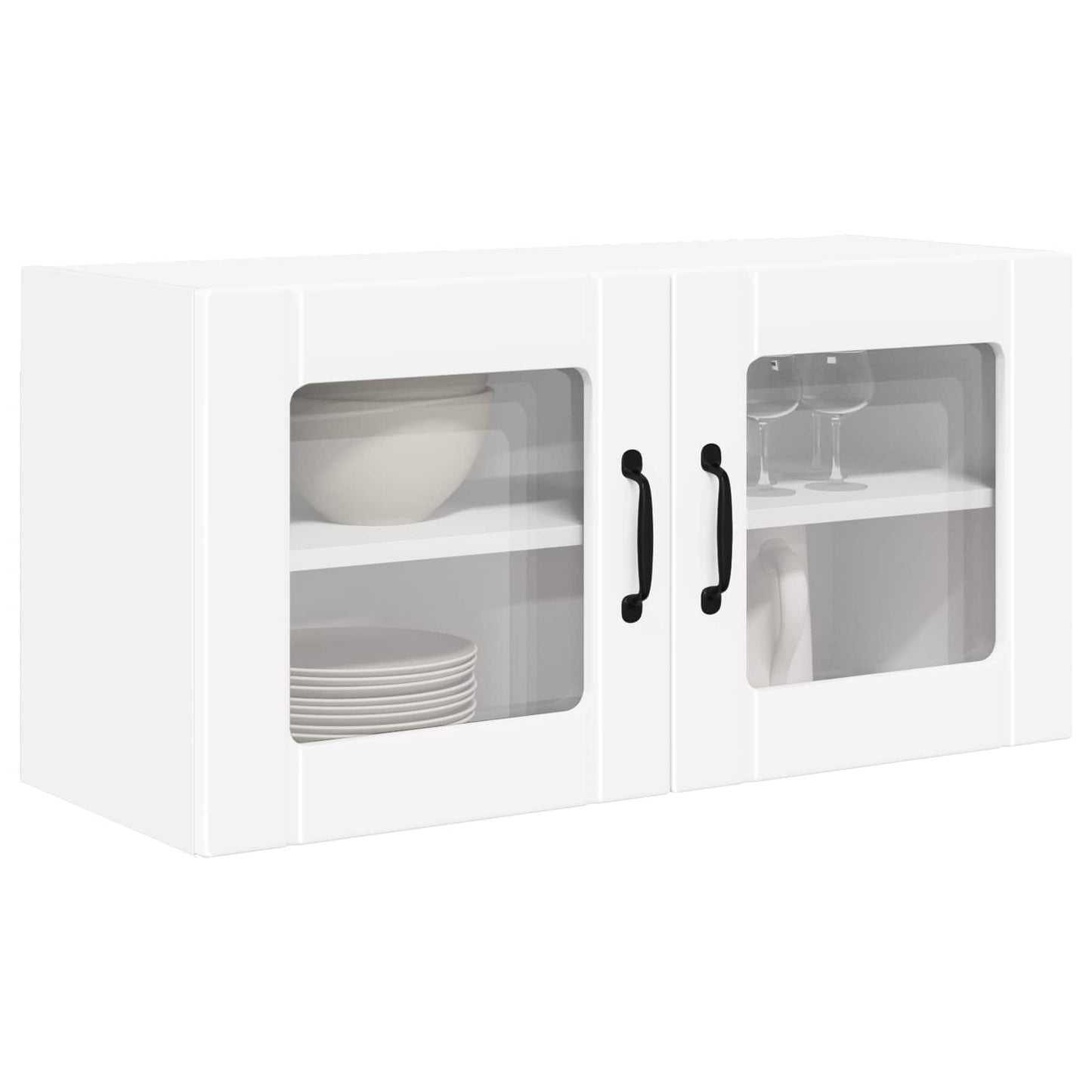 Fali üveges szekrény PORTO Fehér 80 x 31 x 40 cm Szerelt Fa