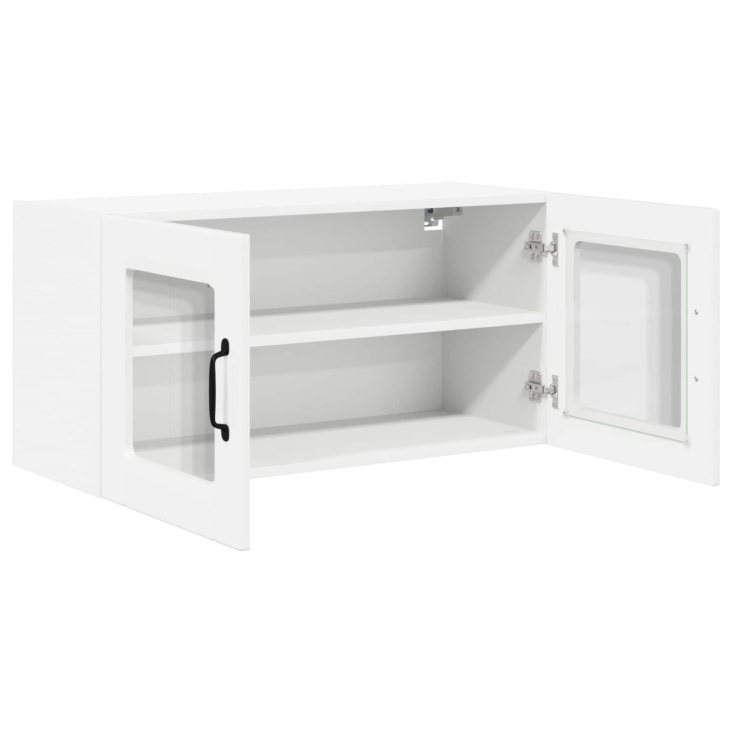 Fali üveges szekrény PORTO Magas Fényű Fehér 80 x 31 x 40 cm
