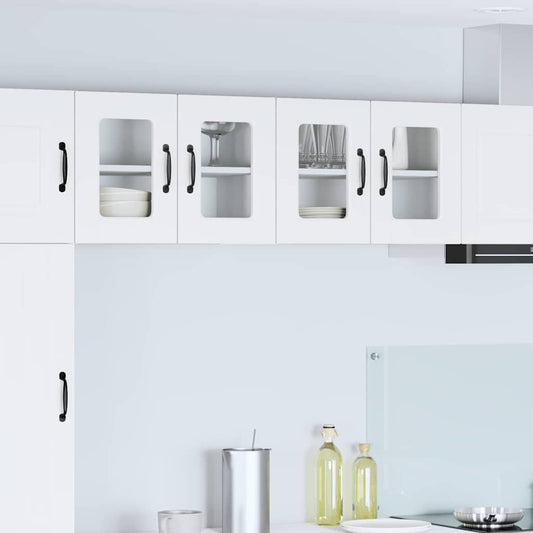 Fali üveges szekrény PORTO 2 pcs Fehér 60 x 31 x 40 cm Faanyag