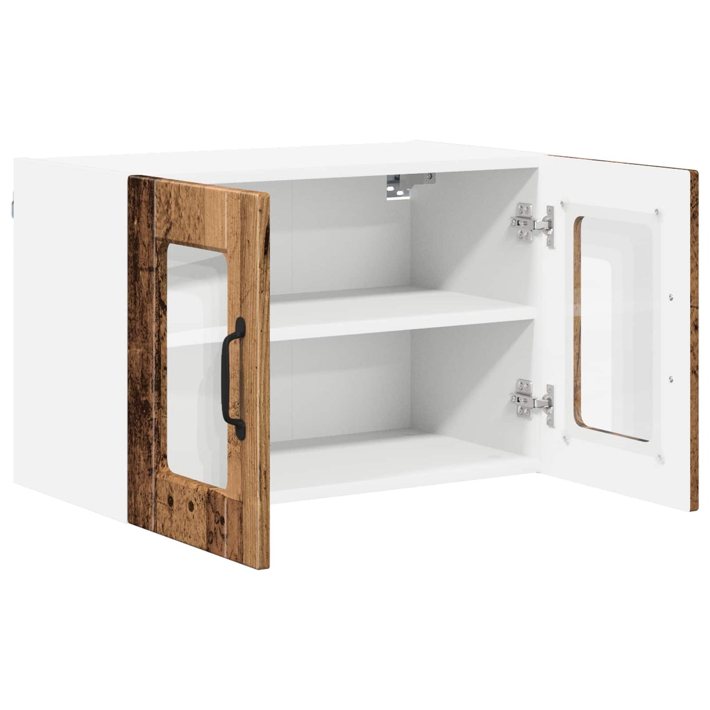 Fali üveges szekrény PORTO Öreg fa 60 x 31 x 40 cm Szerelt Fa