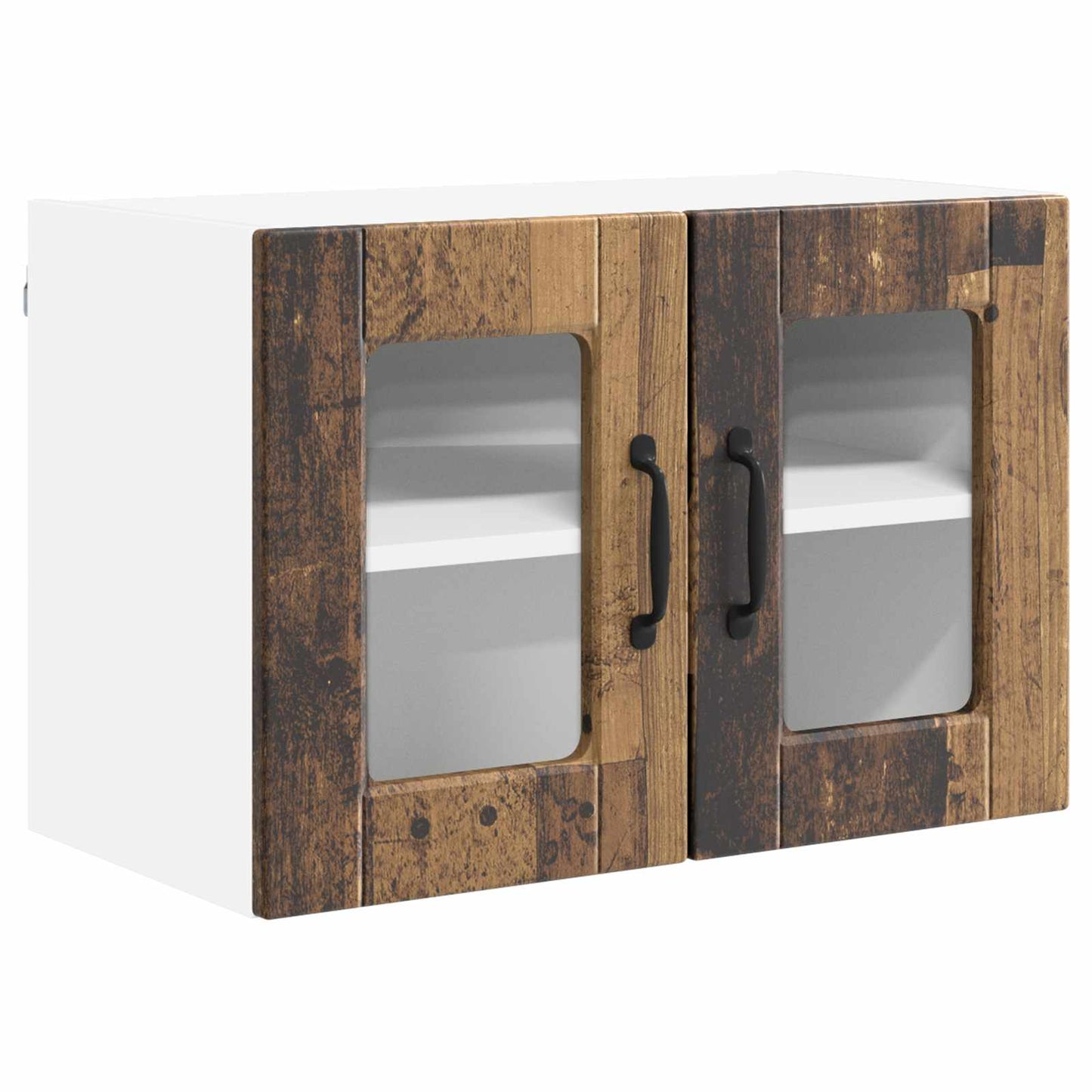 Fali üveges szekrény PORTO 2 pcs Öreg fa 60 x 31 x 40 cm