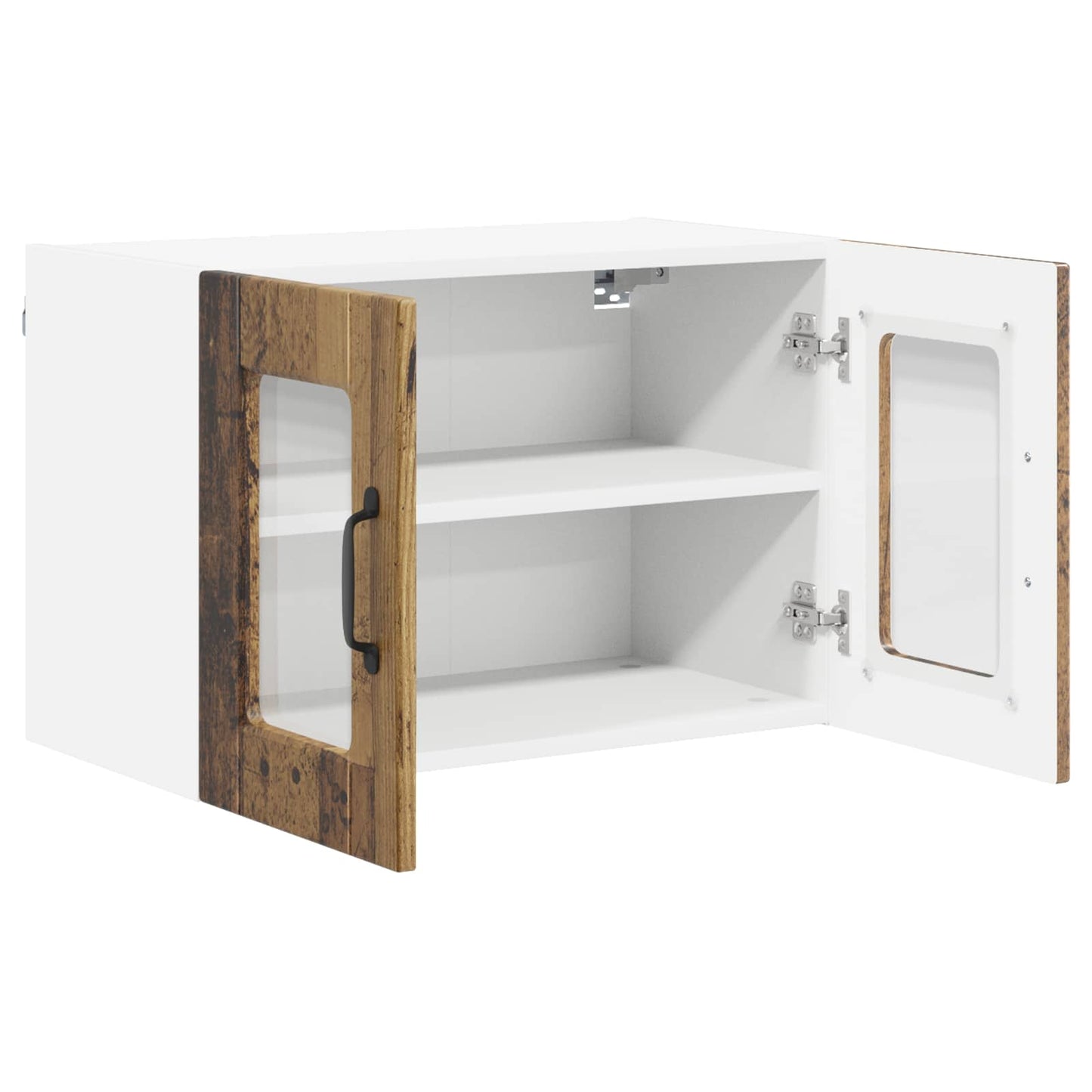 Fali üveges szekrény PORTO 2 pcs Öreg fa 60 x 31 x 40 cm
