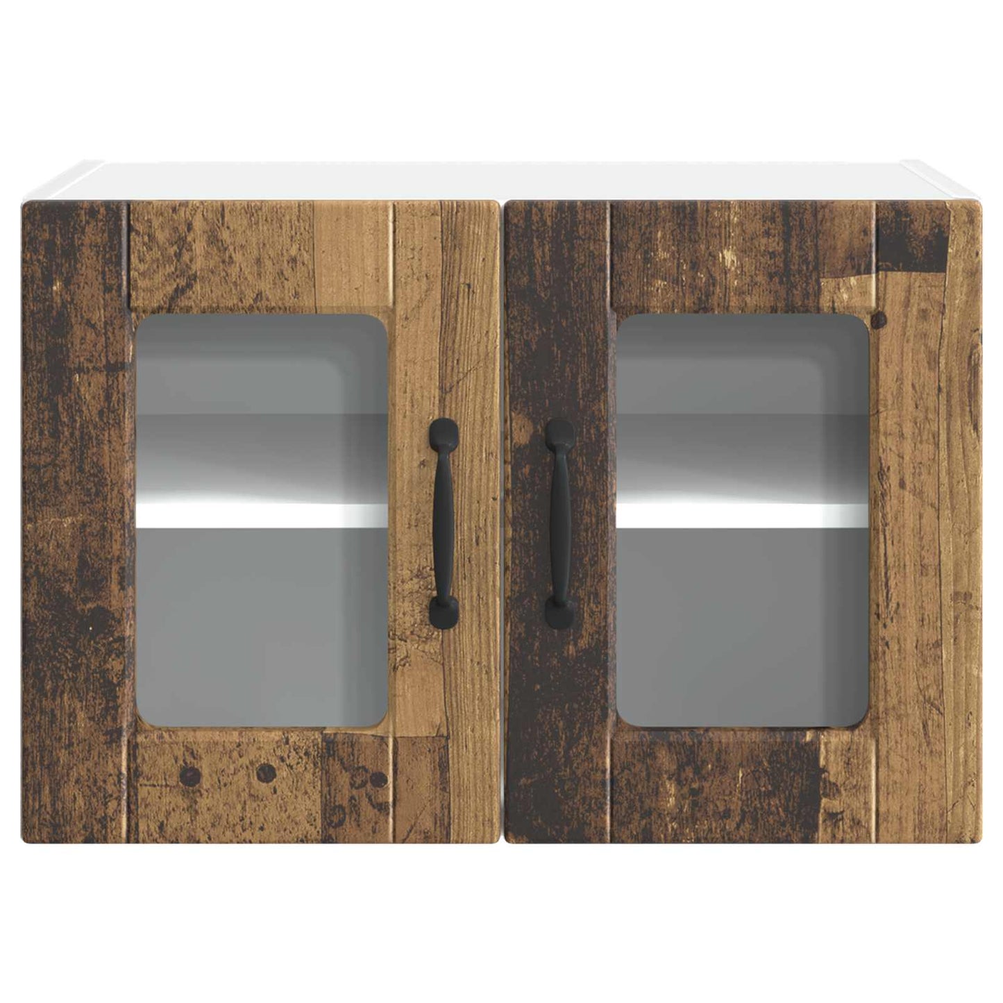 Fali üveges szekrény PORTO 2 pcs Öreg fa 60 x 31 x 40 cm