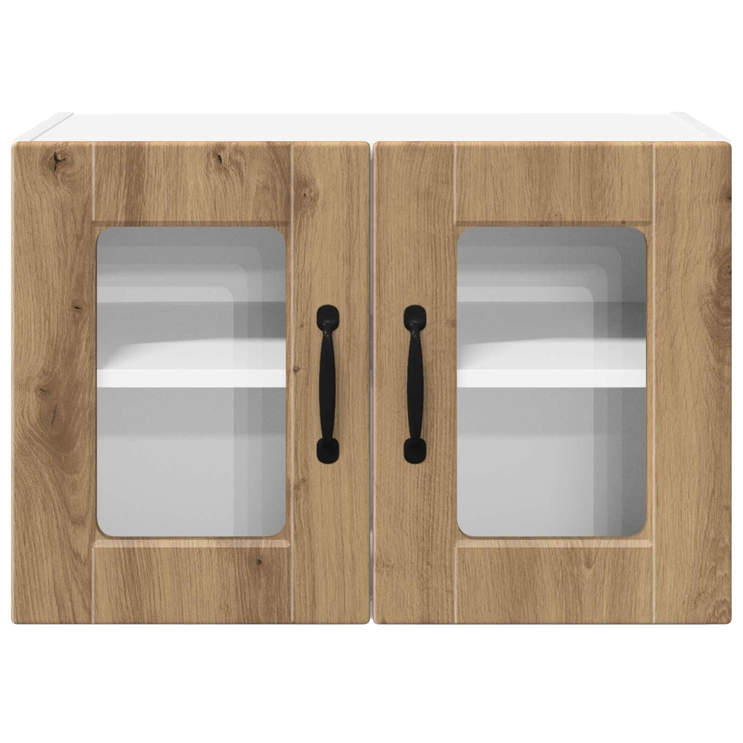 Fali üveges szekrény PORTO 2 pcs Artisan tölgy Szerelt Fa