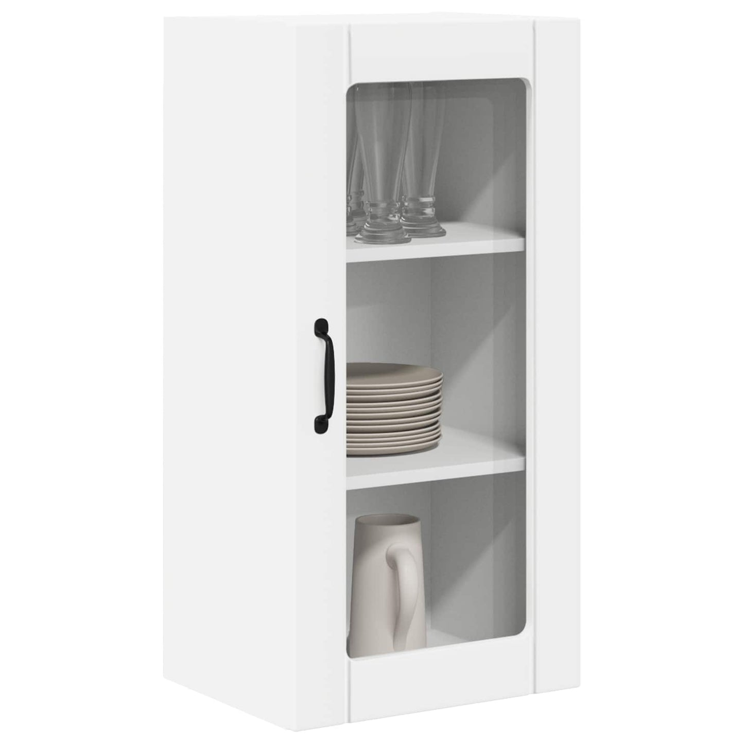 Fali üveges szekrény PORTO 2 pcs Fehér 40 x 31 x 80 cm Faanyag