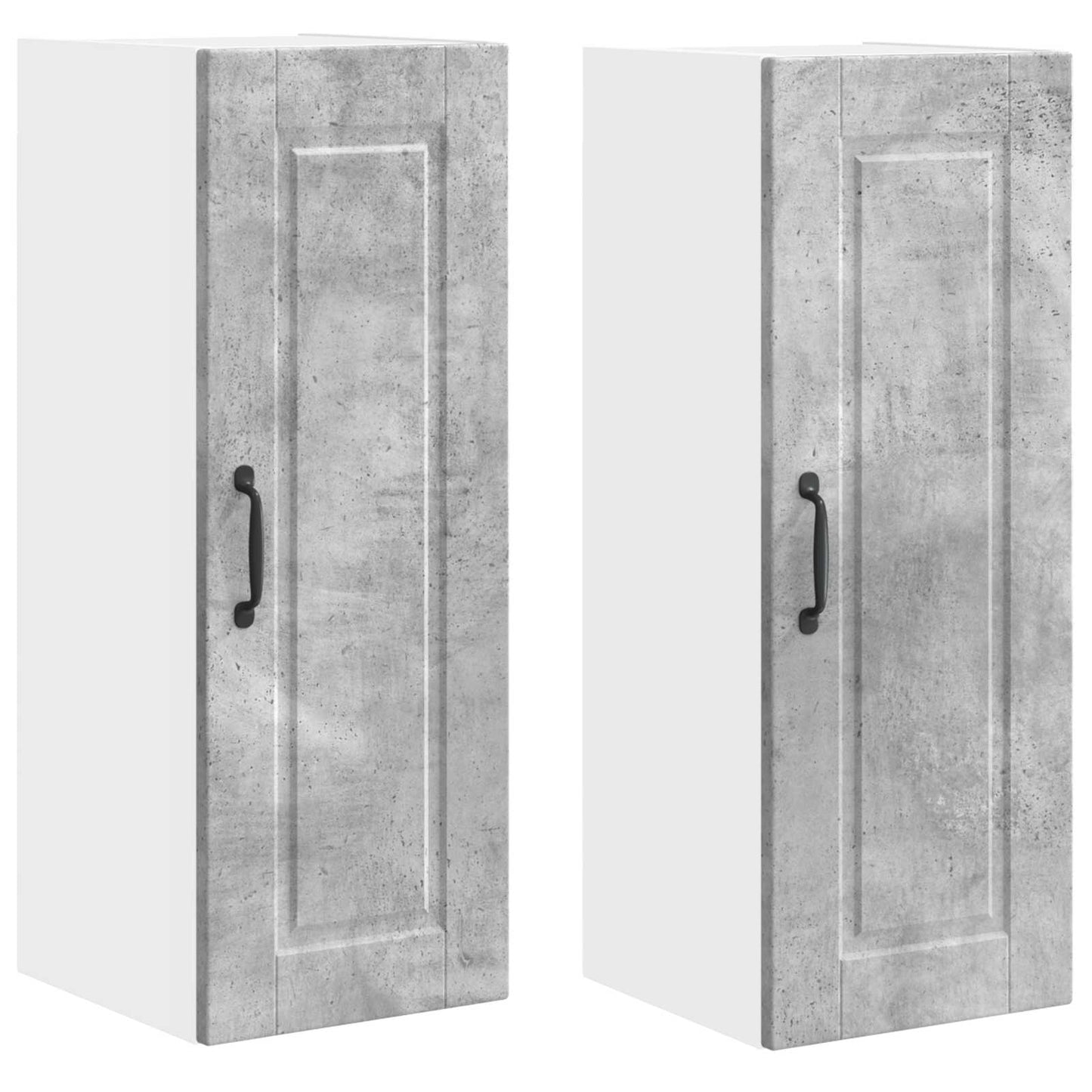 Fali Szekrény PORTO 2 pcs Beton Szürke Szerelt Fa