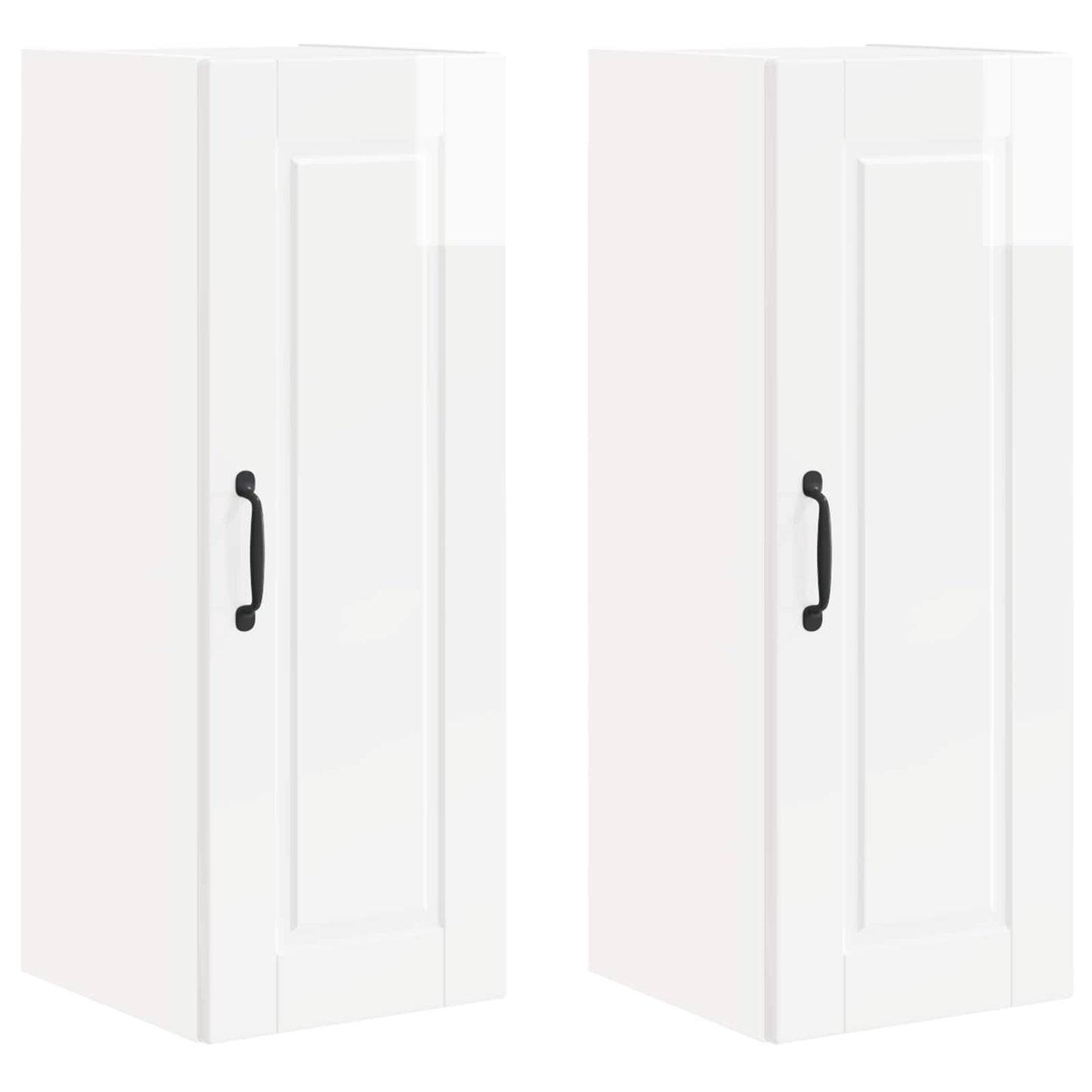 Fali Szekrény PORTO 2 pcs Magas Fényű Fehér 30 x 31 x 80 cm