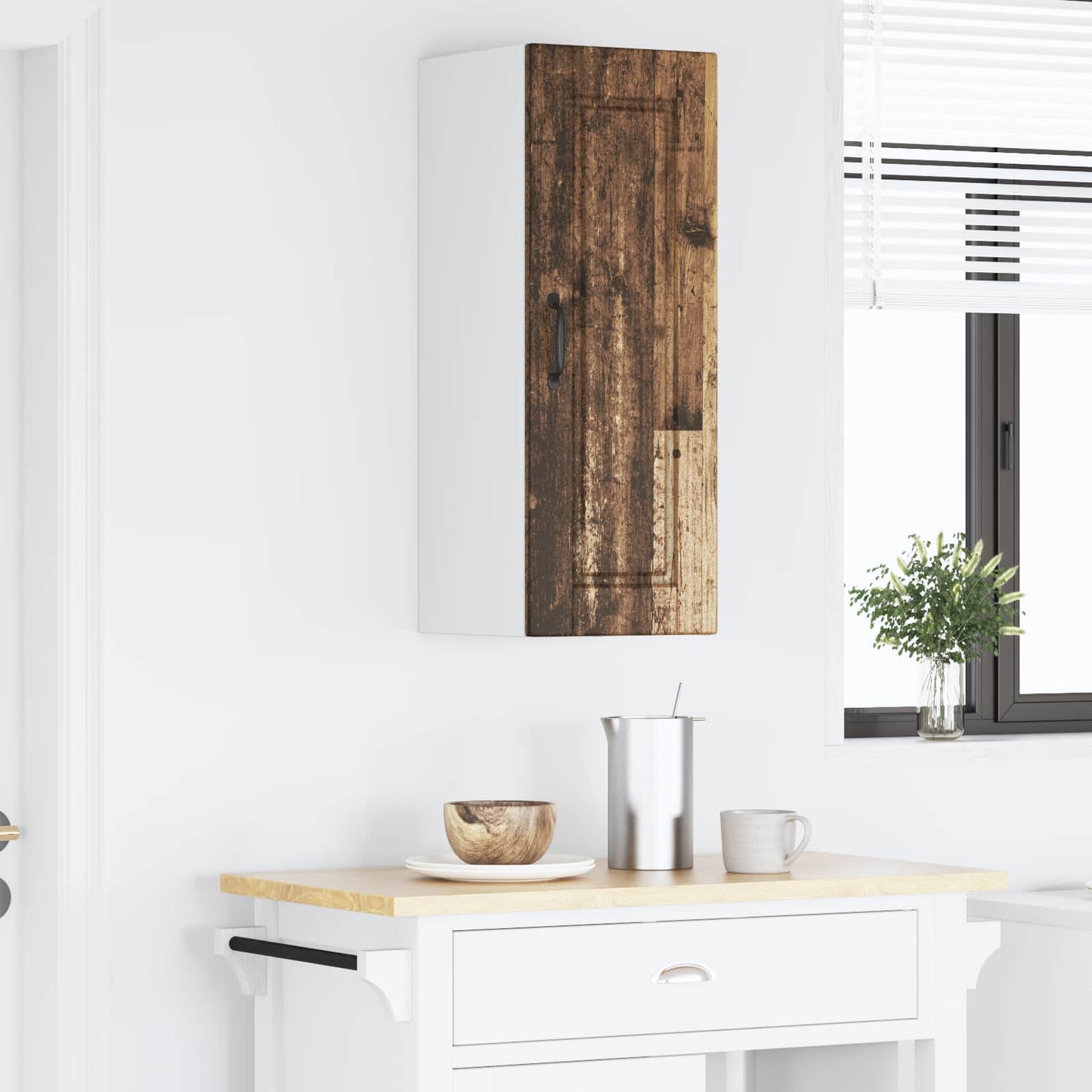 Fali Szekrény PORTO Öreg fa 30 x 31 x 80 cm Szerelt Fa