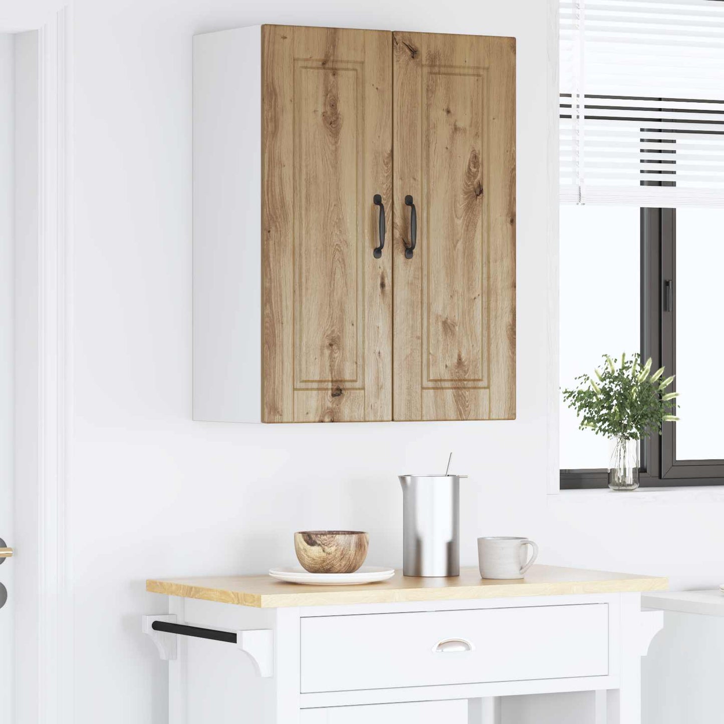 Fali Szekrény PORTO 2 pcs Artisan tölgy Szerelt Fa