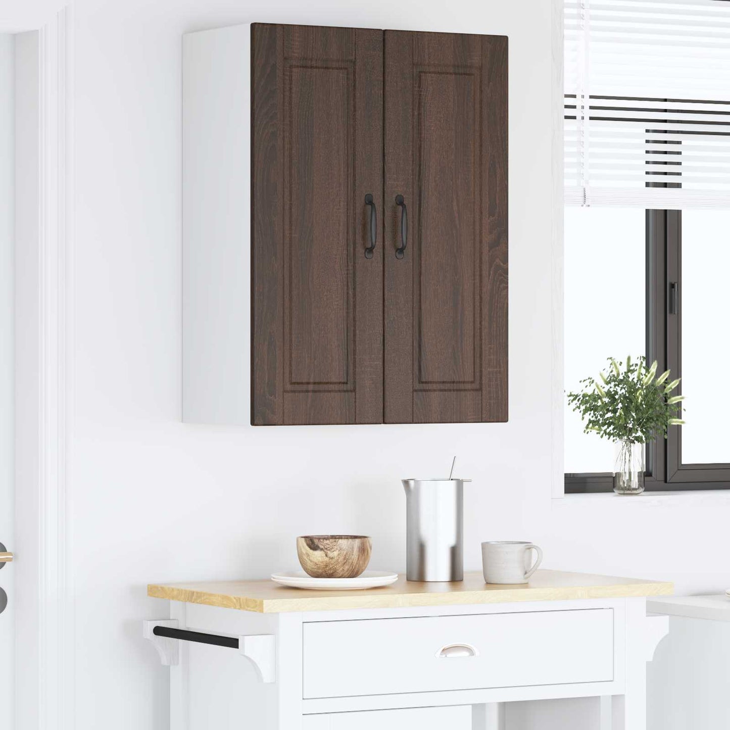 Fali Szekrény PORTO Barna Tölgy 60 x 31 x 80 cm Faanyag