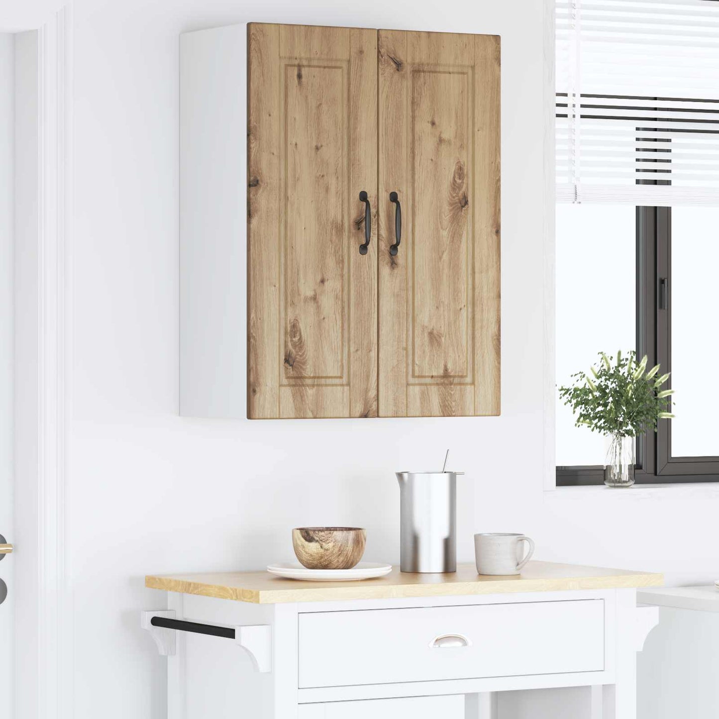 Fali Szekrény PORTO Artisan tölgy 60 x 31 x 80 cm Szerelt Fa