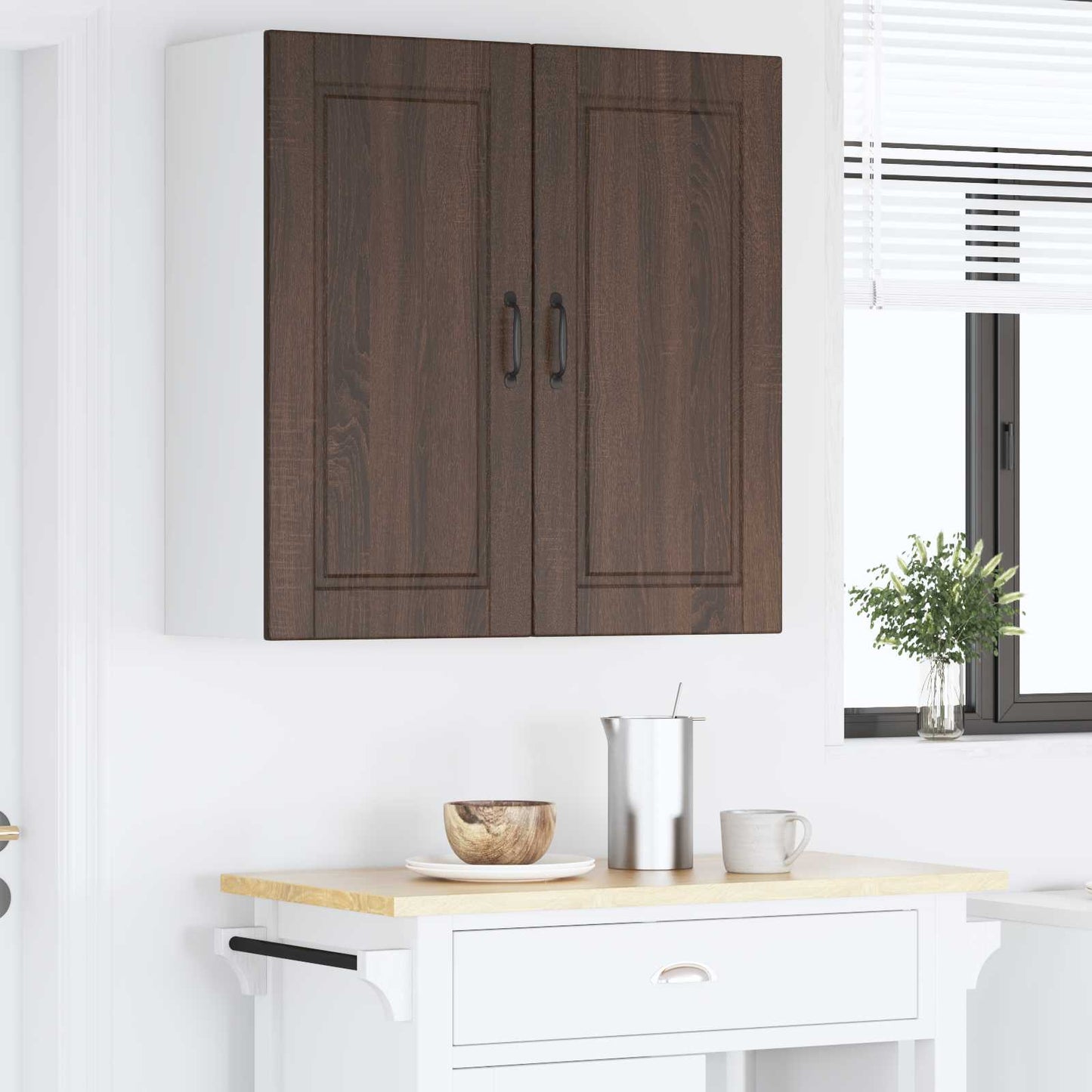 Fali Szekrény PORTO Barna Tölgy 80 x 31 x 80 cm Szerelt Fa