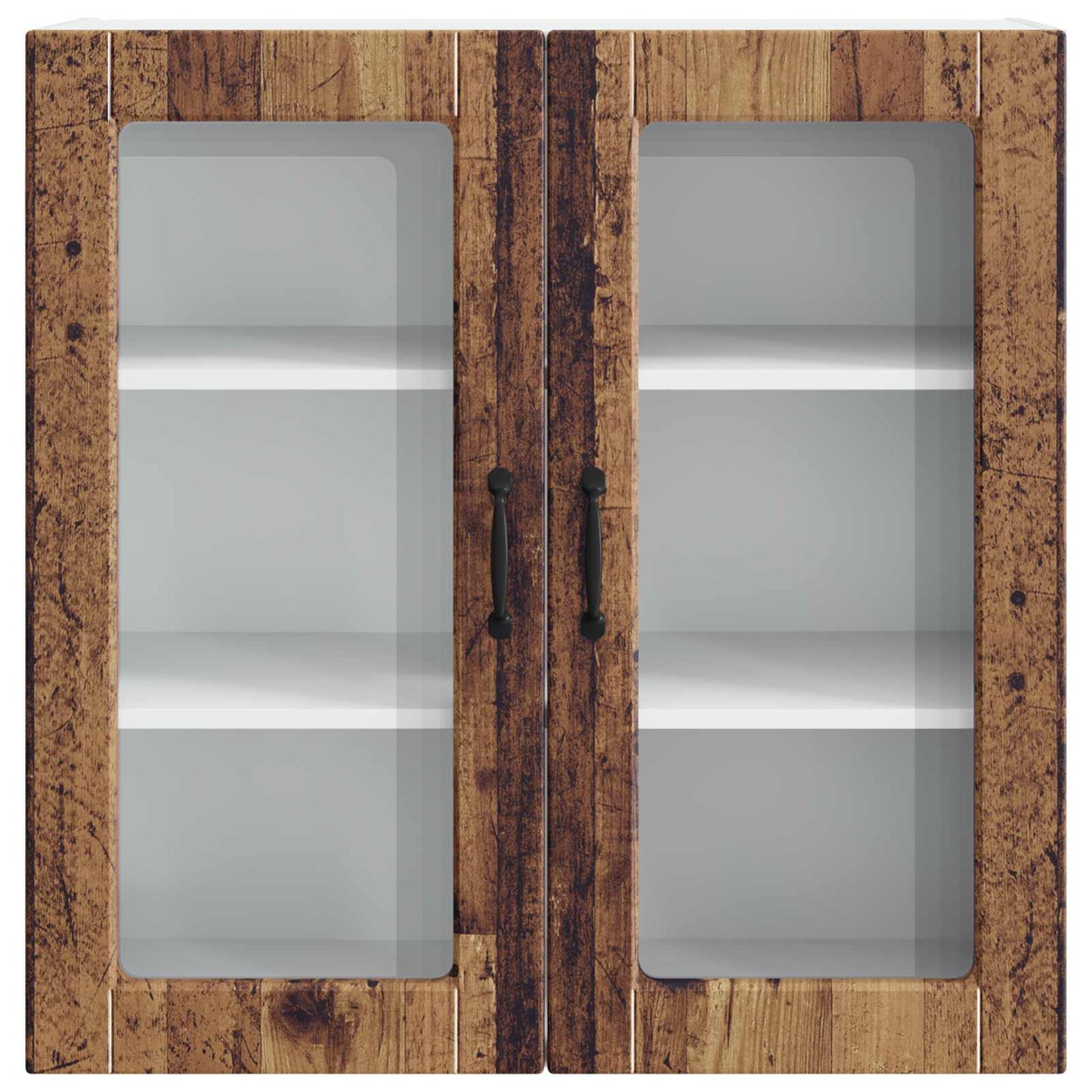 Fali üveges szekrény PORTO Öreg fa 80 x 31 x 80 cm Szerelt Fa