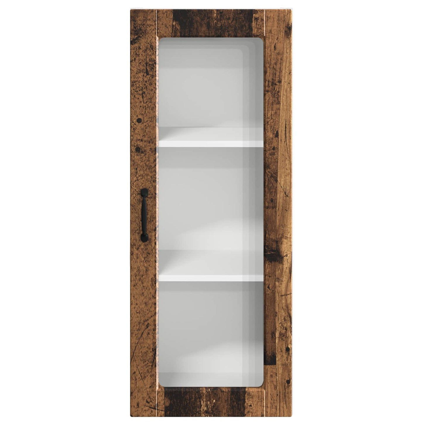Fali üveges szekrény PORTO Öreg fa 40 x 31 x 100 cm Szerelt Fa
