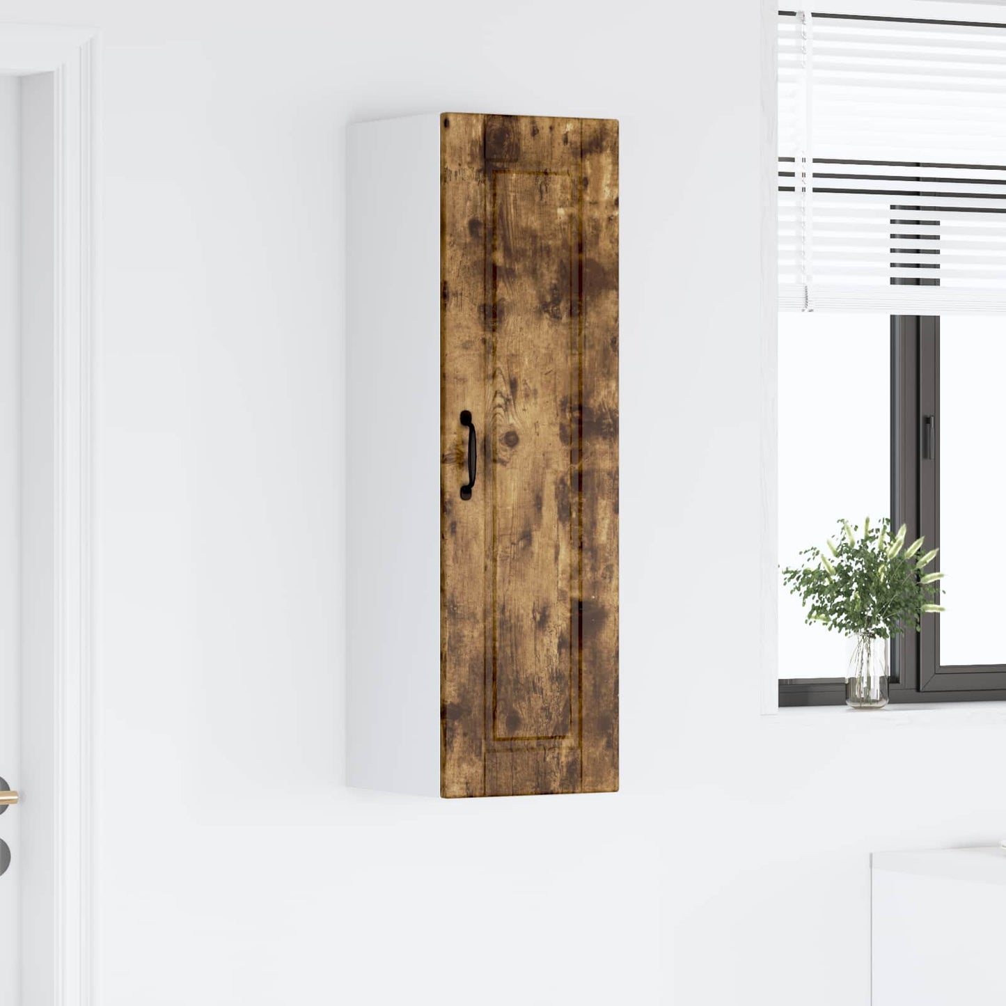Fali Szekrény PORTO Füstölt tölgy 30 x 31 x 100 cm Szerelt Fa