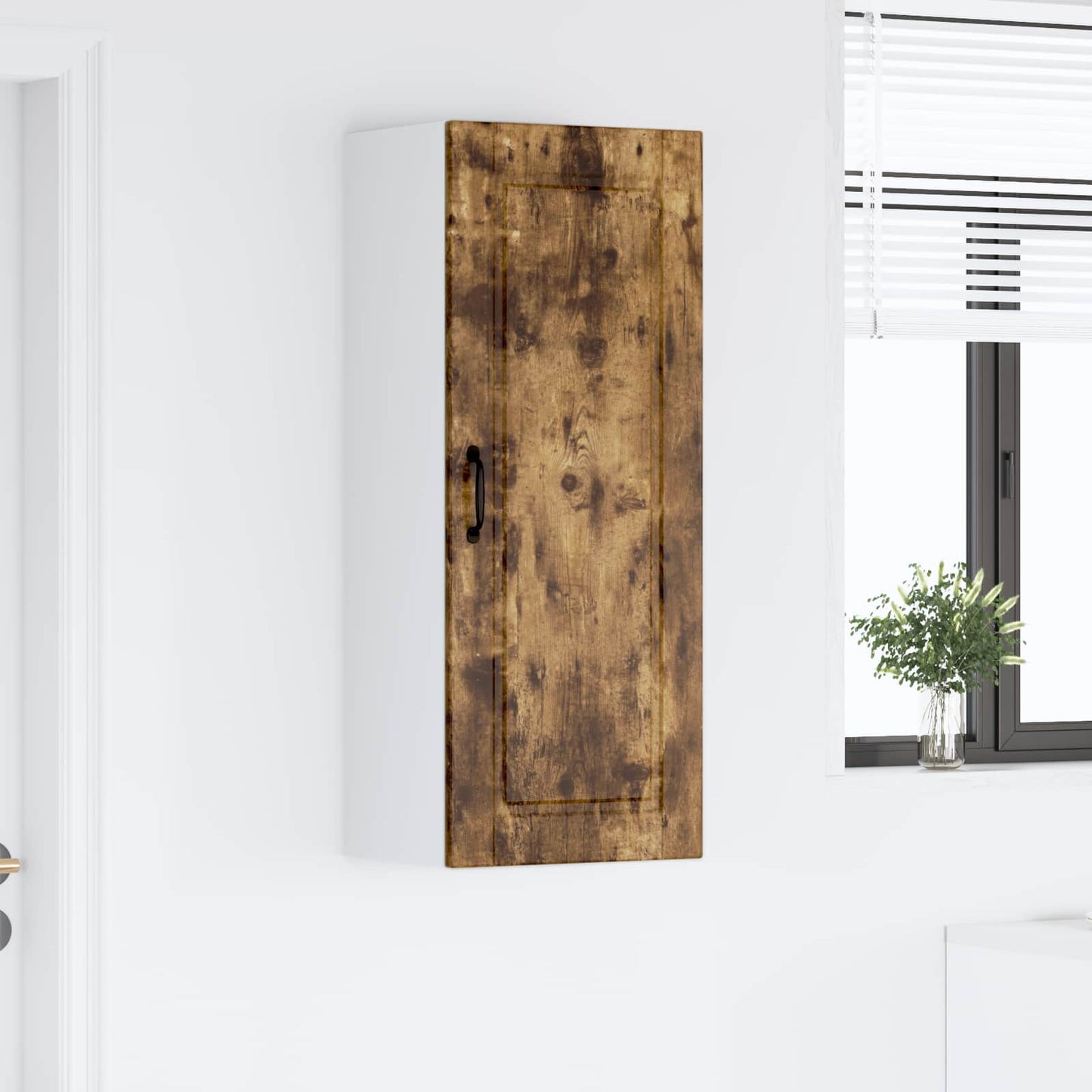 Fali Szekrény PORTO Füstölt tölgy 40 x 31 x 100 cm Szerelt Fa
