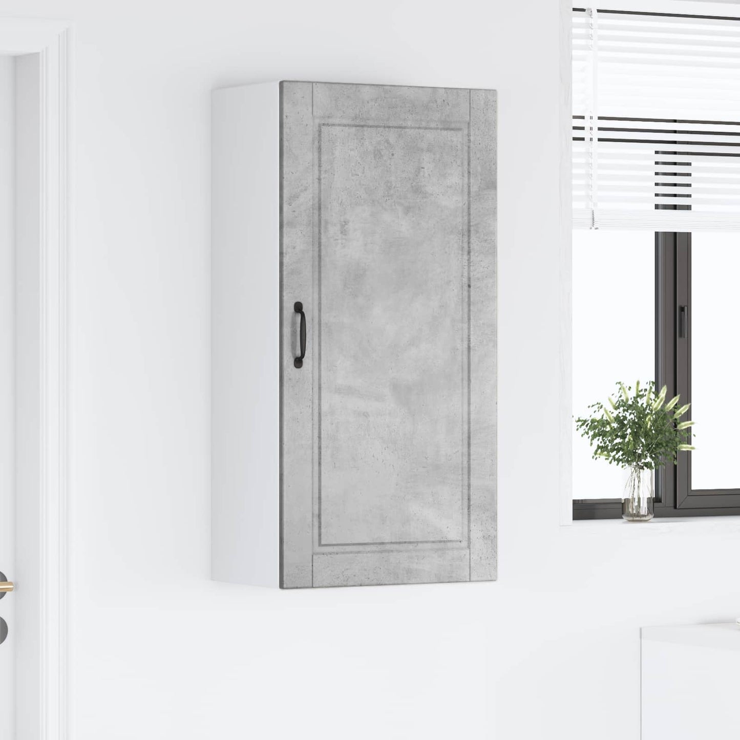 Fali Szekrény PORTO Beton Szürke 50 x 31 x 100 cm Szerelt Fa