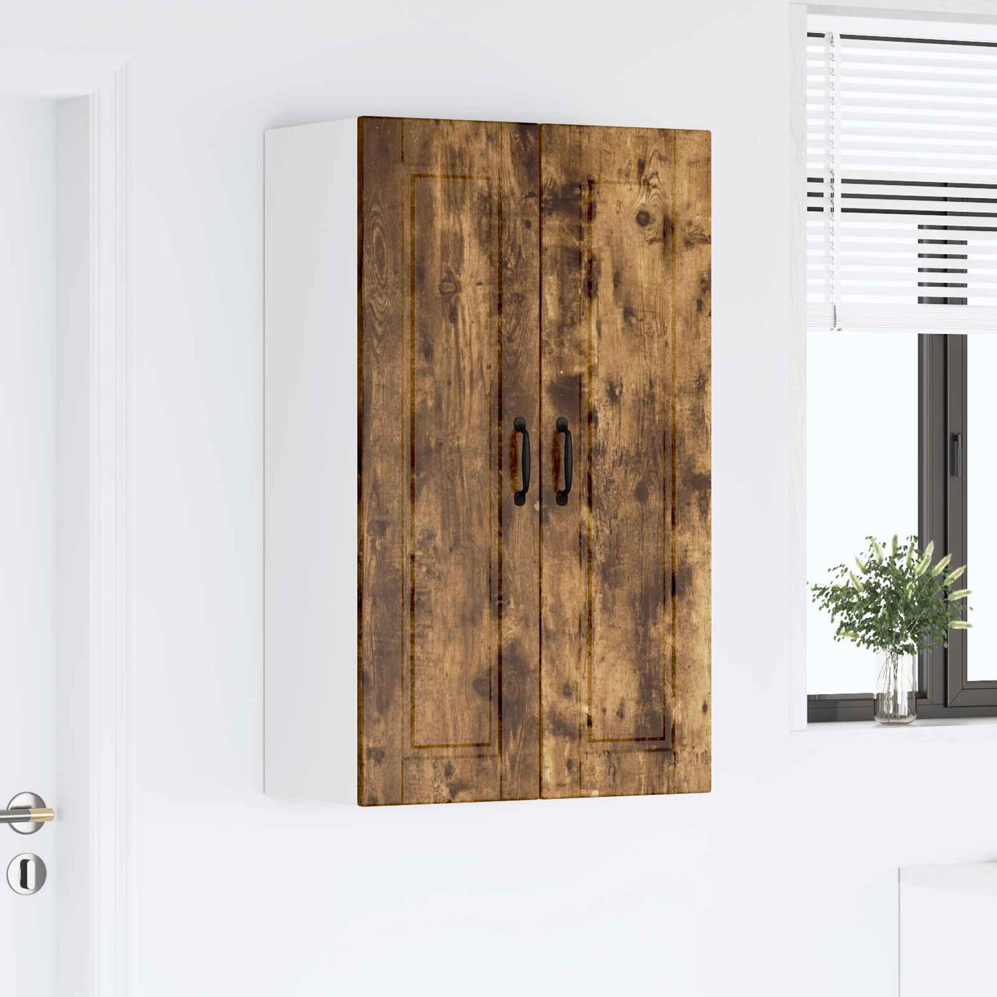 Fali Szekrény PORTO Füstölt tölgy 60 x 31 x 100 cm Szerelt Fa