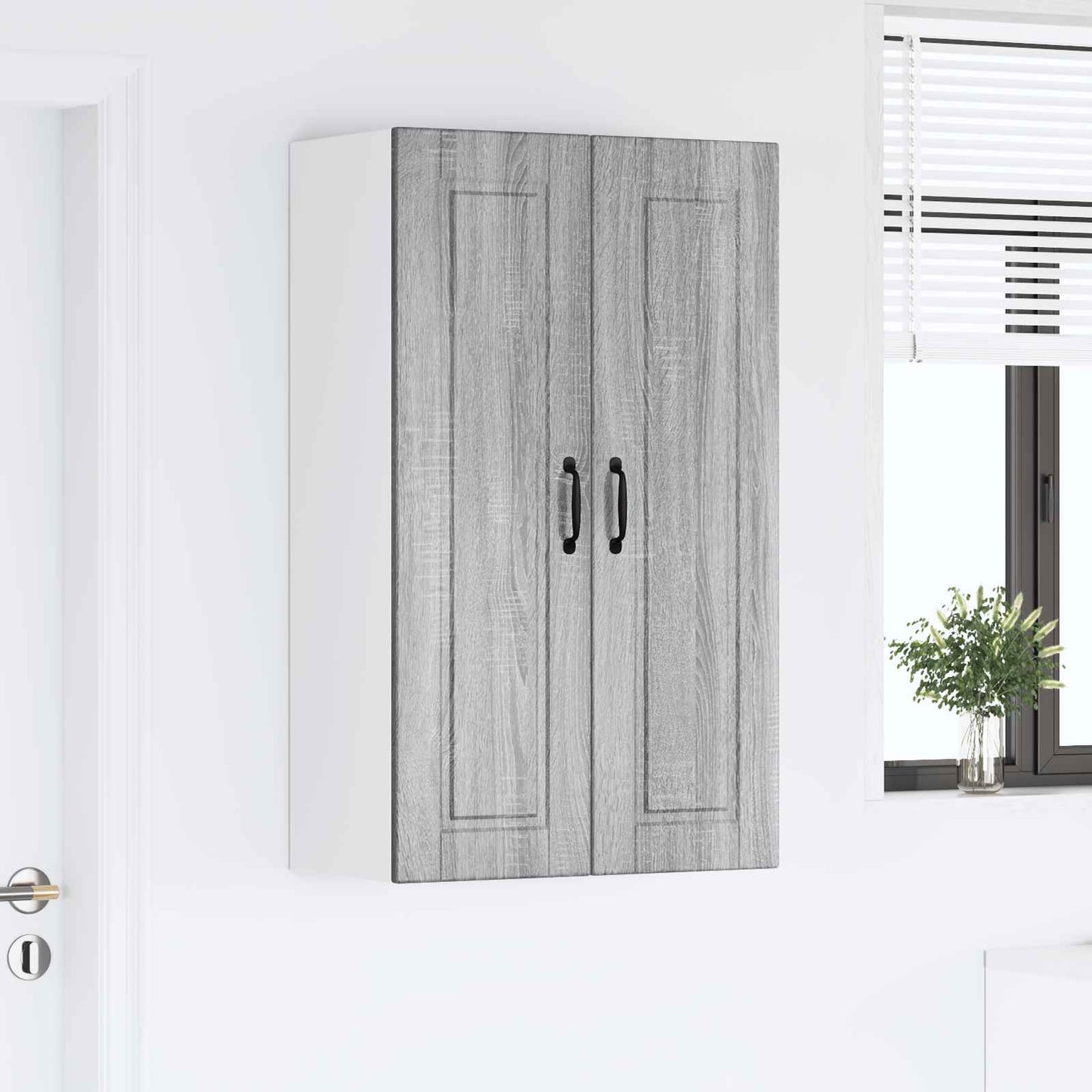 Fali Szekrény PORTO Szürke Sonoma 60 x 31 x 100 cm Szerelt Fa