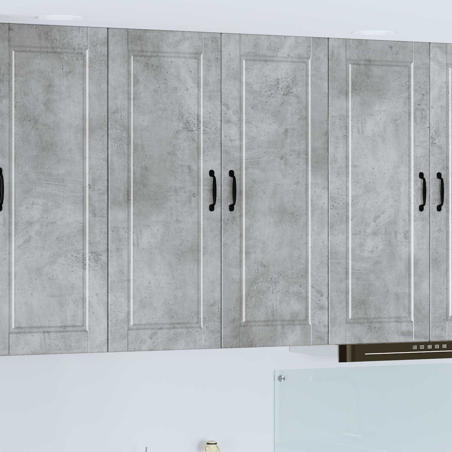 Fali Szekrény PORTO Beton Szürke 80 x 31 x 100 cm Szerelt Fa
