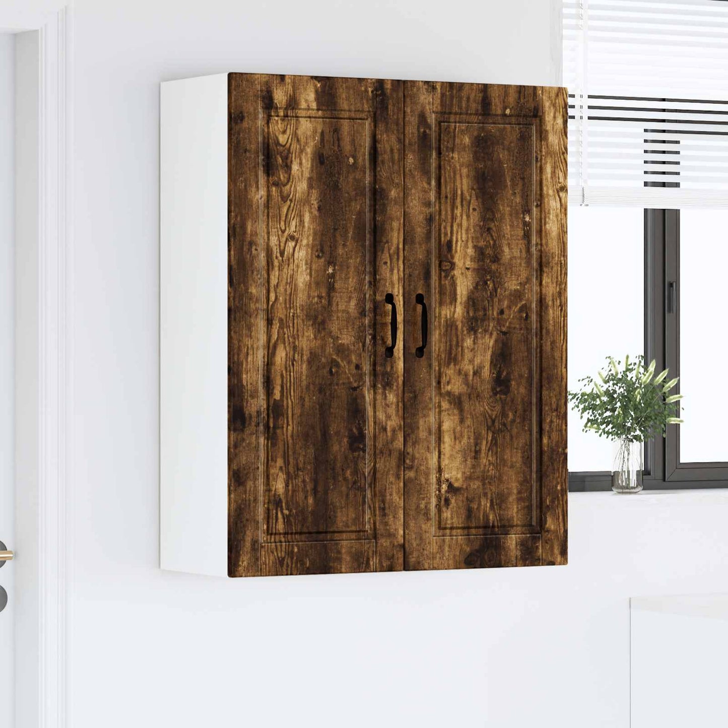 Fali Szekrény PORTO Füstölt tölgy 80 x 31 x 100 cm Szerelt Fa