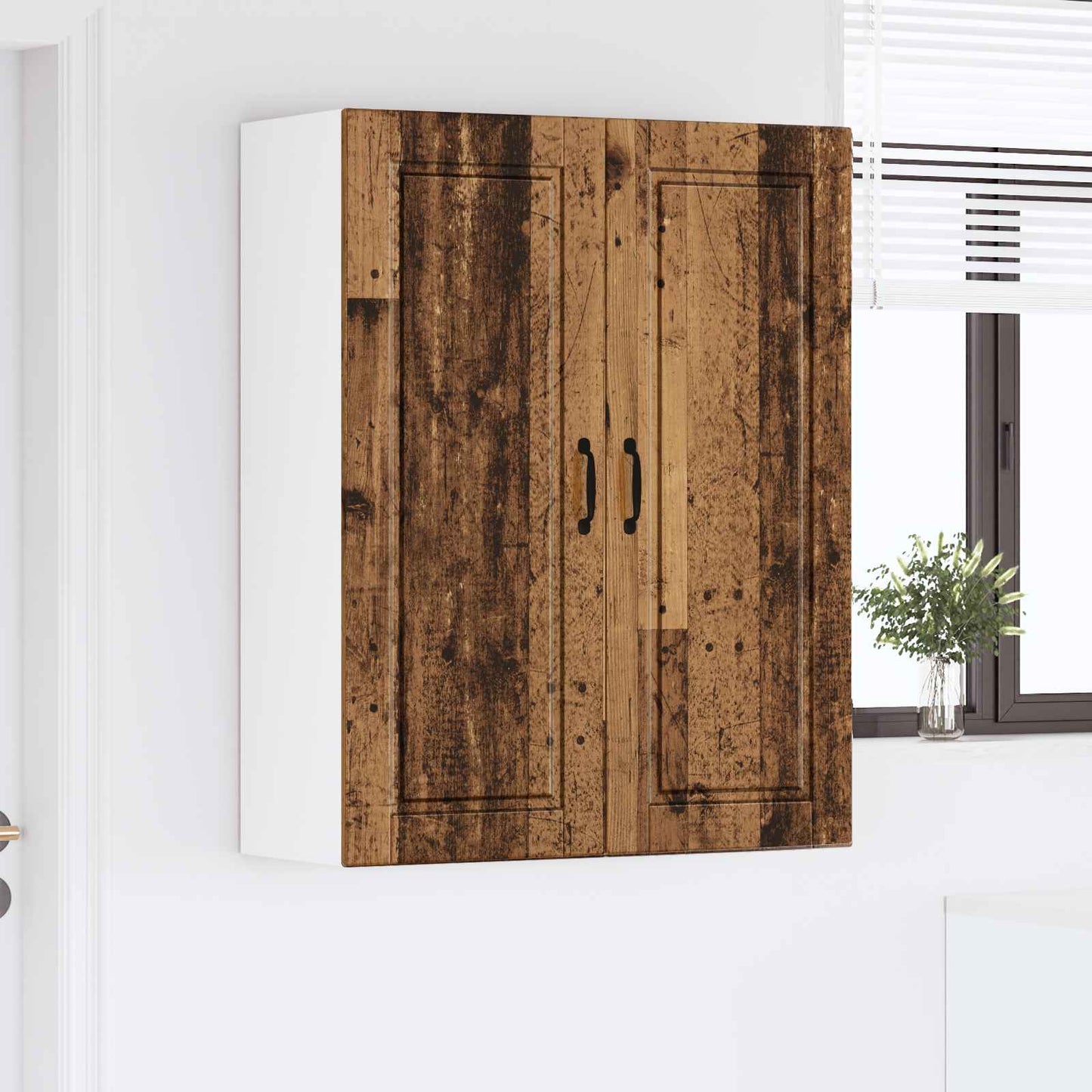 Fali Szekrény PORTO Öreg fa 80 x 31 x 100 cm Szerelt Fa
