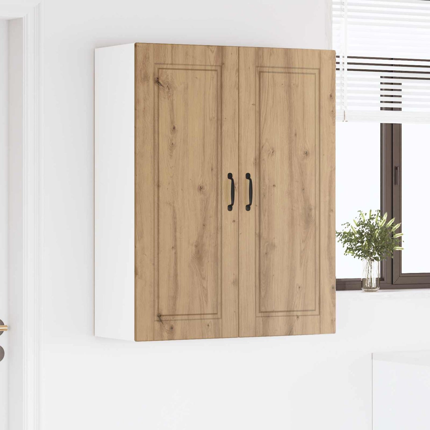 Fali Szekrény PORTO Artisan tölgy 80 x 31 x 100 cm Szerelt Fa