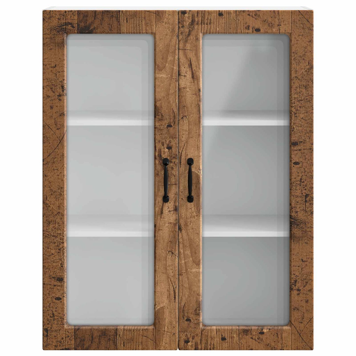 Fali üveges szekrény PORTO Öreg fa 80 x 31 x 100 cm Szerelt Fa
