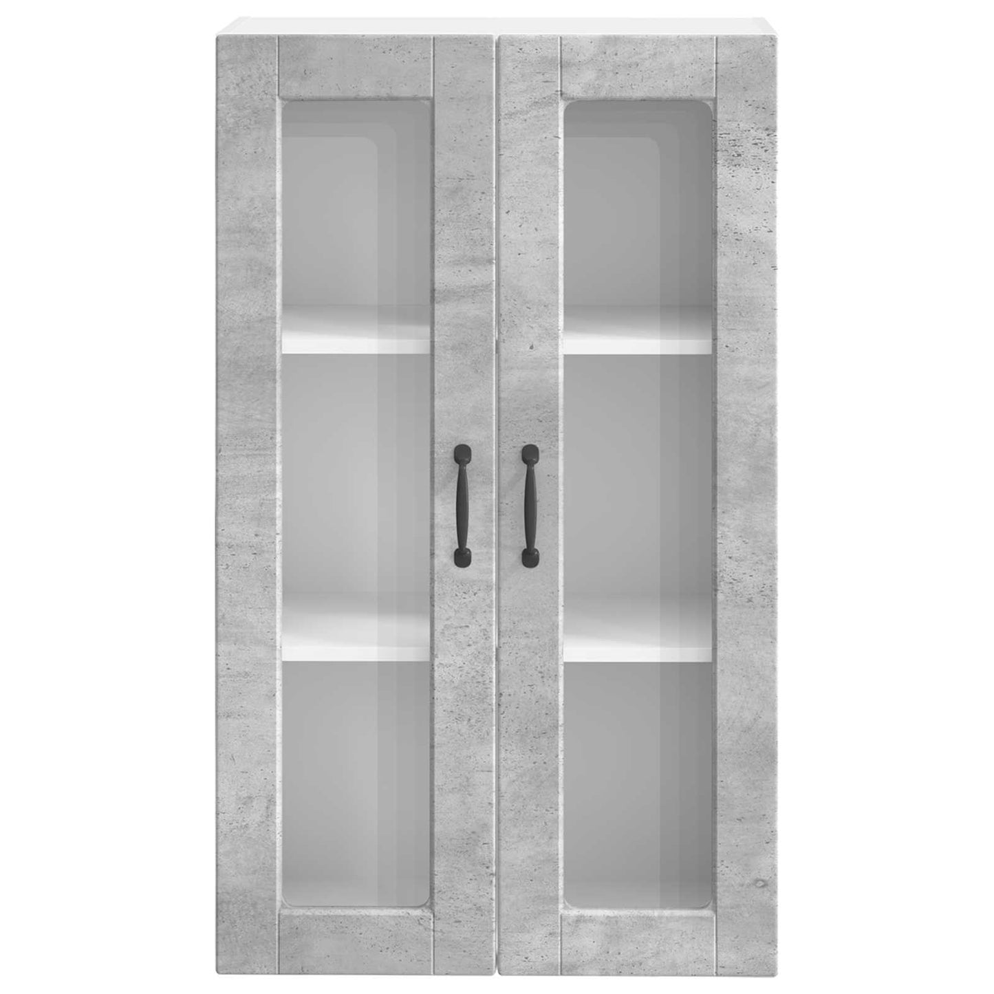 Fali üveges szekrény PORTO Beton Szürke 60 x 31 x 100 cm