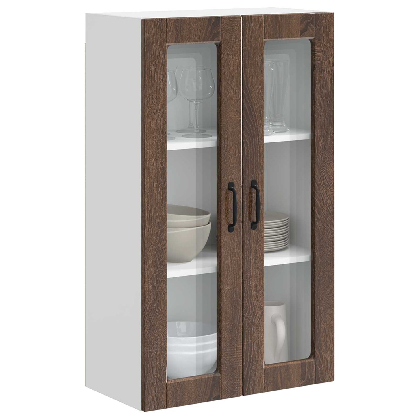 Fali üveges szekrény PORTO Barna Tölgy 60 x 31 x 100 cm
