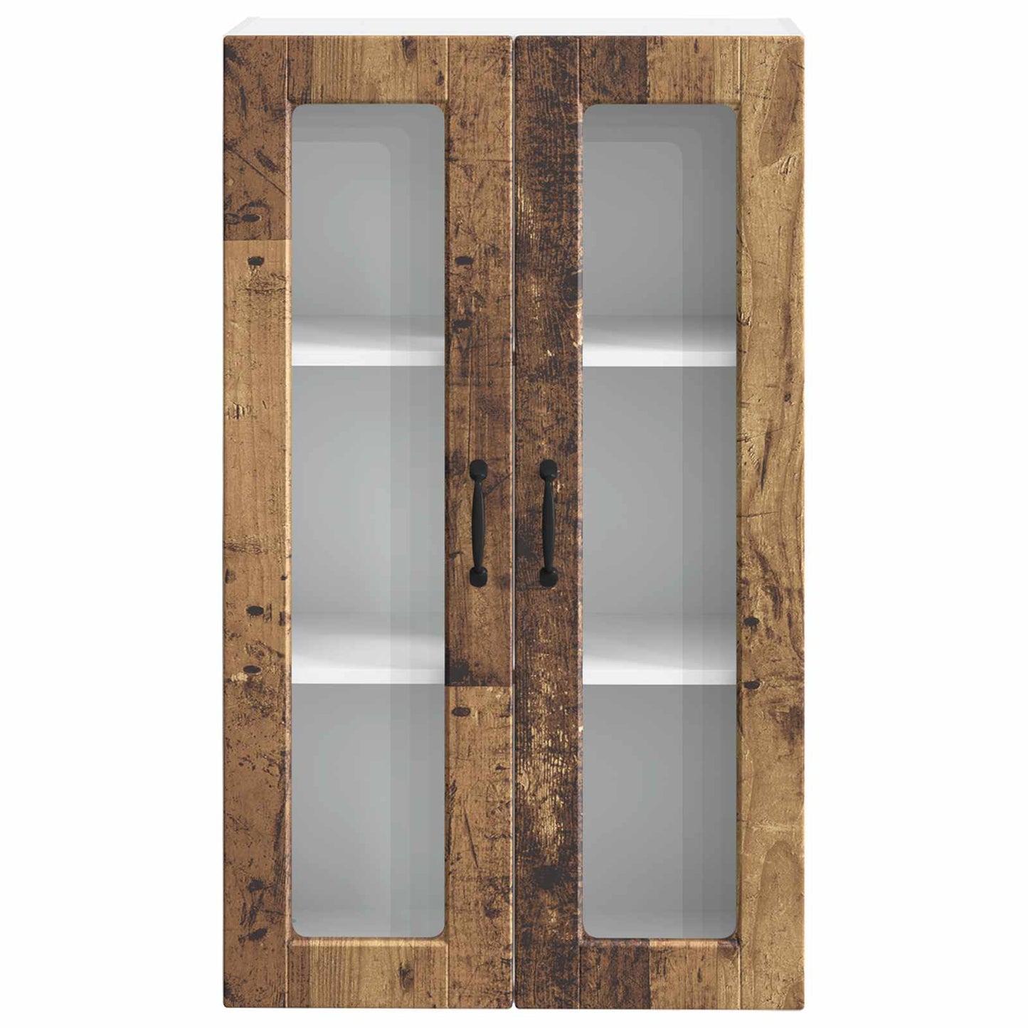 Fali üveges szekrény PORTO Öreg fa 60 x 31 x 100 cm Szerelt Fa